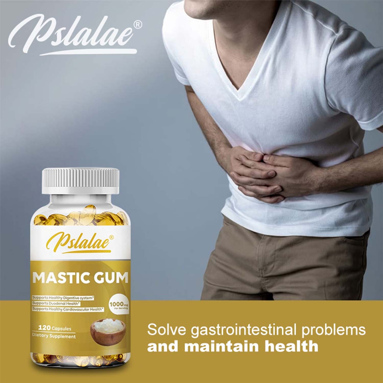Mastic Gum Capsules 1000mg – Support Gastrointestinal Health, Digestive System
