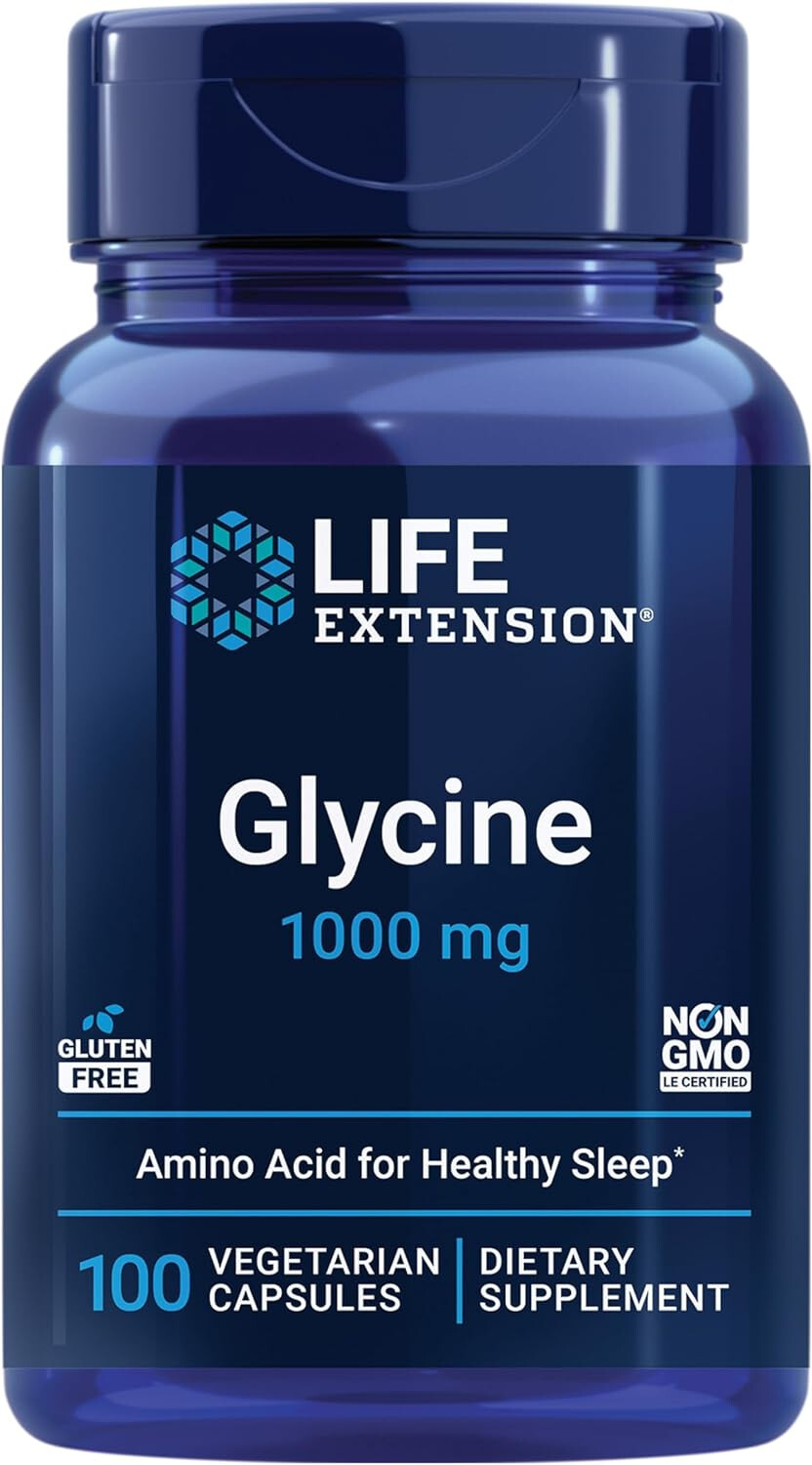 Life Extension Glycine For Relaxation, 1000 mg 100 VegCaps