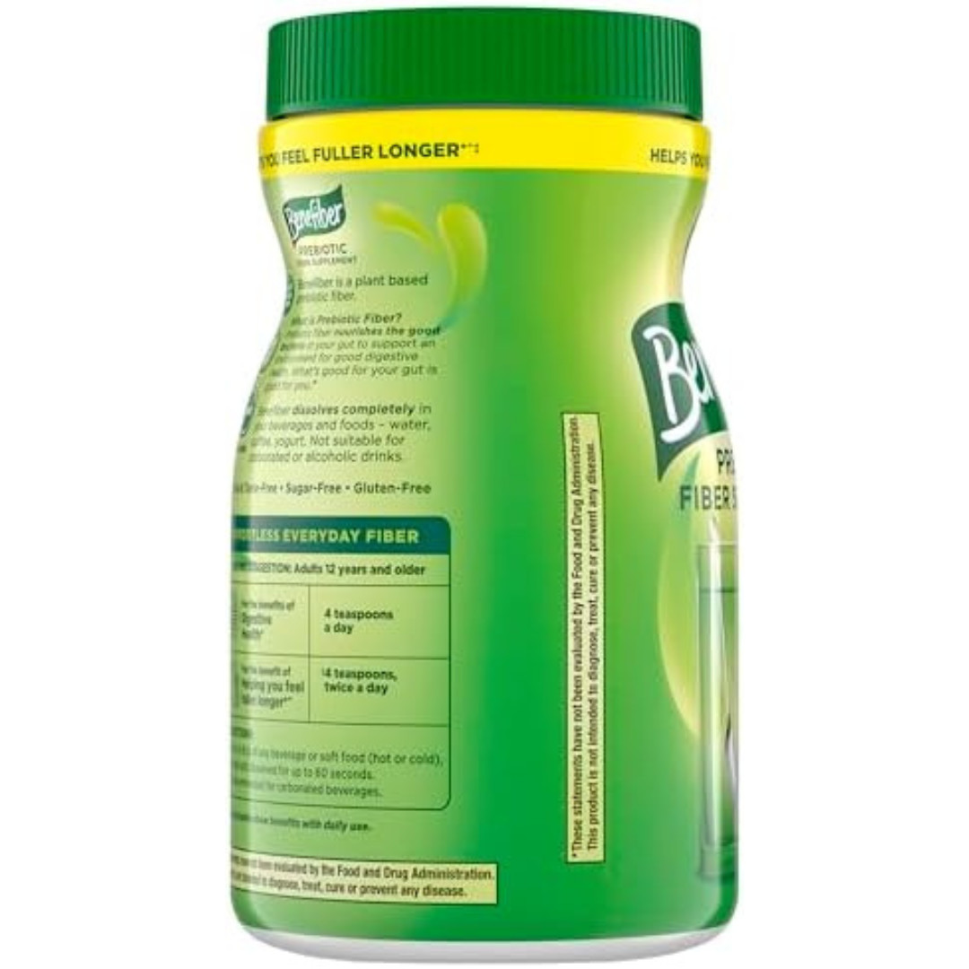 Benefiber Fiber Prebiotic Supplement Powder250 Teaspoons (17.6 Ounces