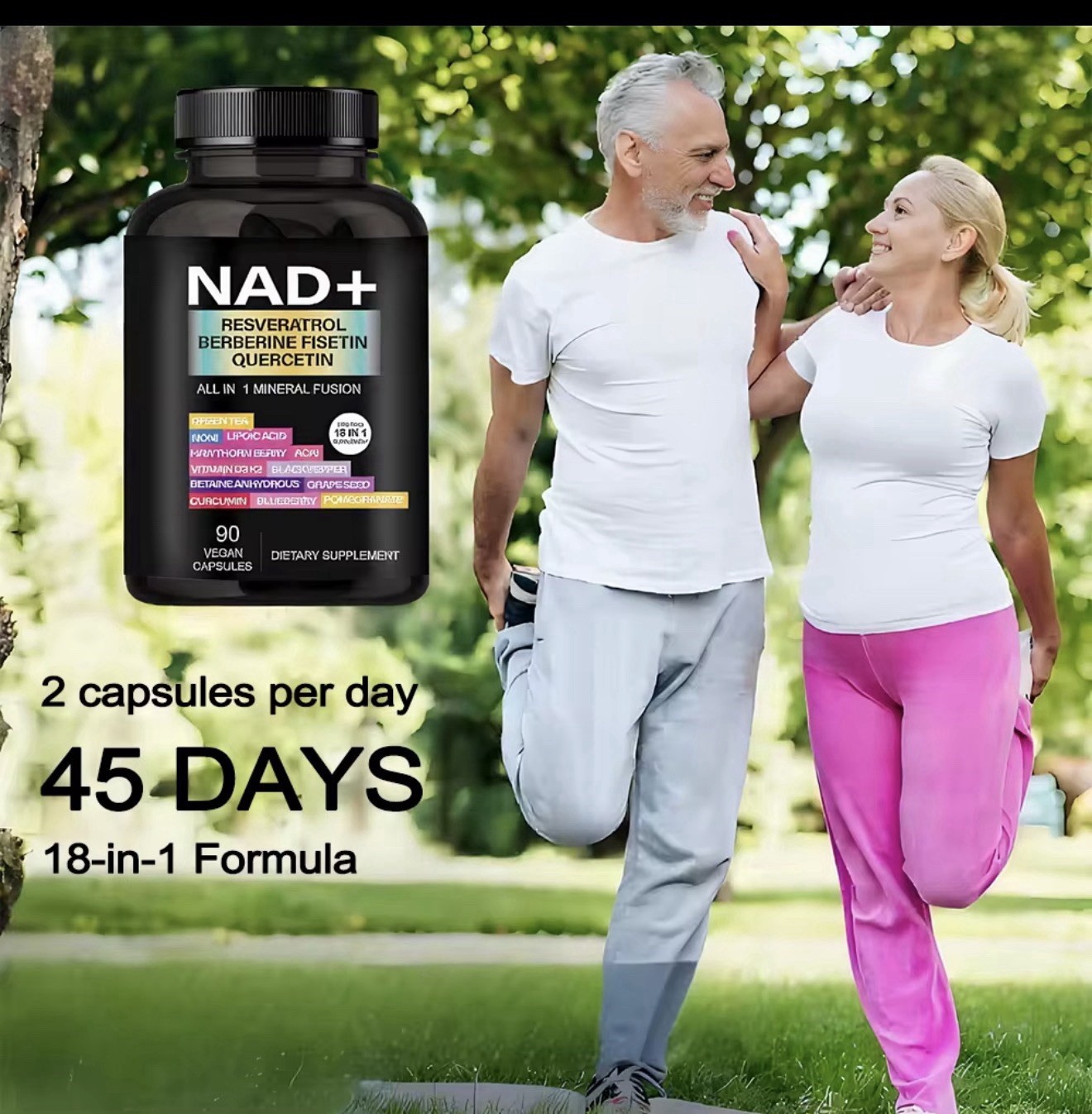 NAD+ – with Resveratrol, Berberine, for Anti-Aging, Antioxidant, Energy, Focus