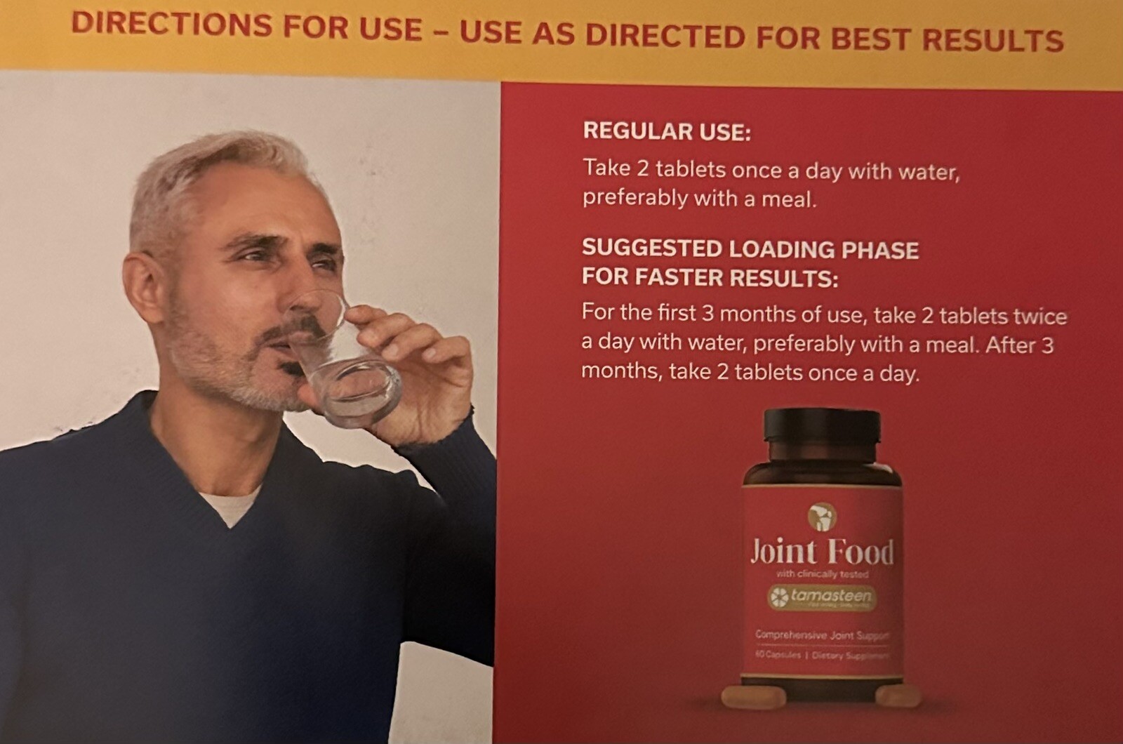 Complete Joint Nutrition, JOINT FOOD with Tamasteen. 10 Nutritional Ingredients