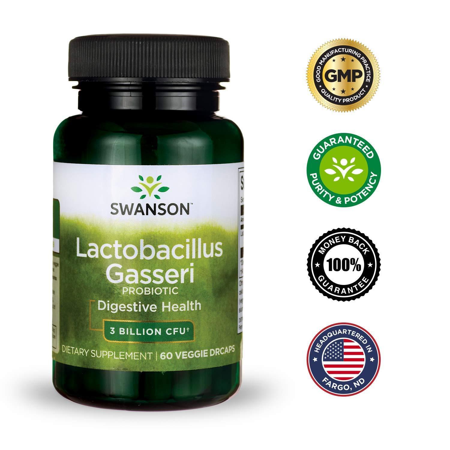 Swanson Lactobacillus Gasseri 3 Billion CFU Digestive Health Fat Metabolism