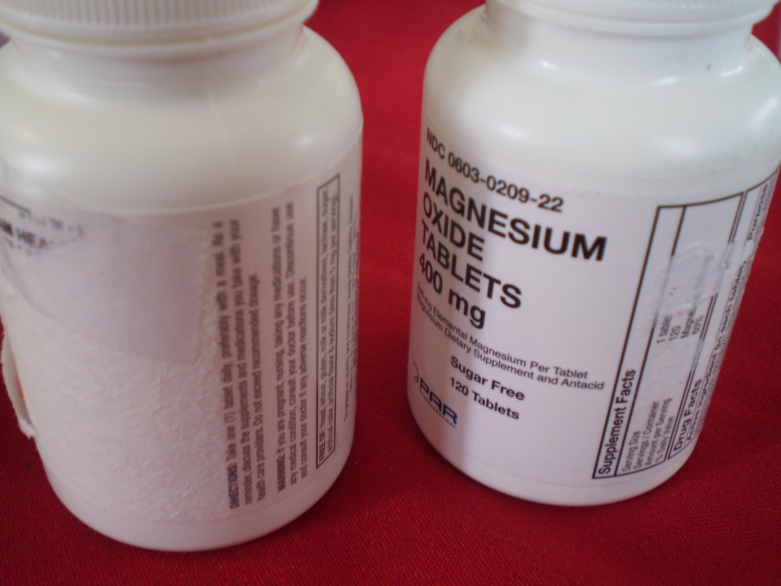 2 BOTTLES RUGBY/PAR MAGNESIUM OXIDE 400 mg 120 TABLETS EACH-Exp 02 and 11 /2027