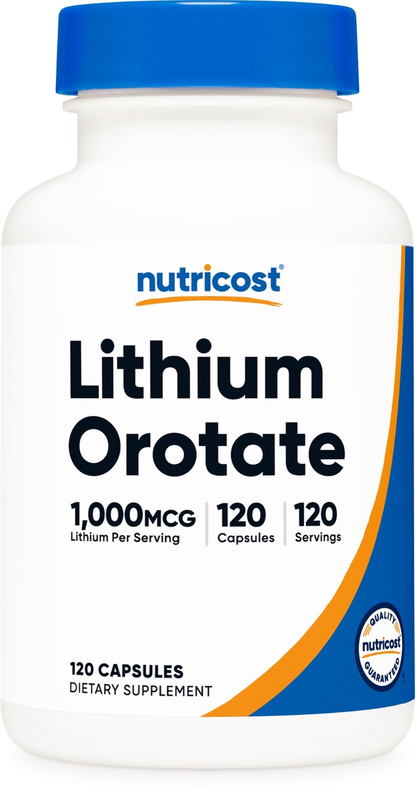 Nutricost Lithium Orotate (1,000mcg) 120 Capsules – Vegan, Gluten-Free, GMO-Free