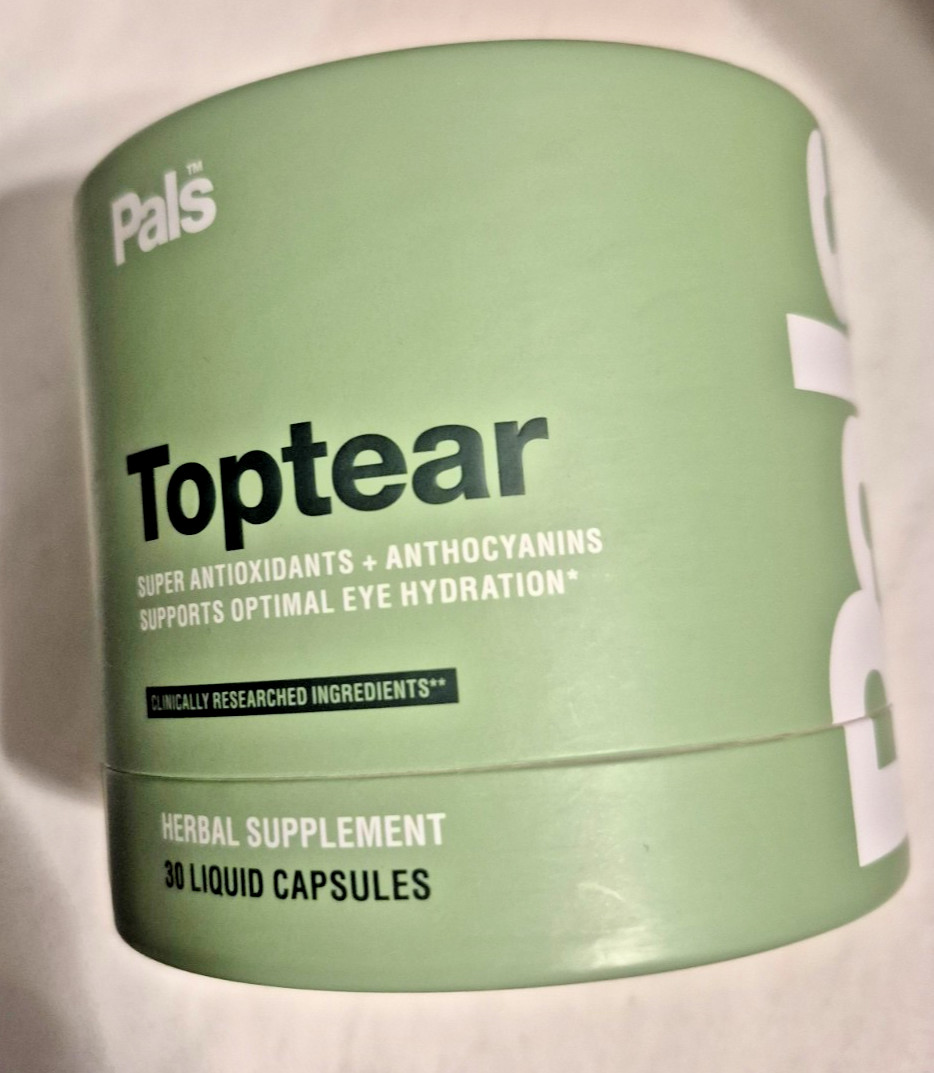 Pals Dry Eye Relief Supplements for Adults with Pure Bilberry Extract Toptear