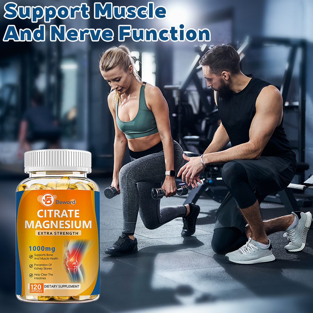 Magnesium Citrate 1000mg Capsules Super Strong Effective Capsules 120 Softgels