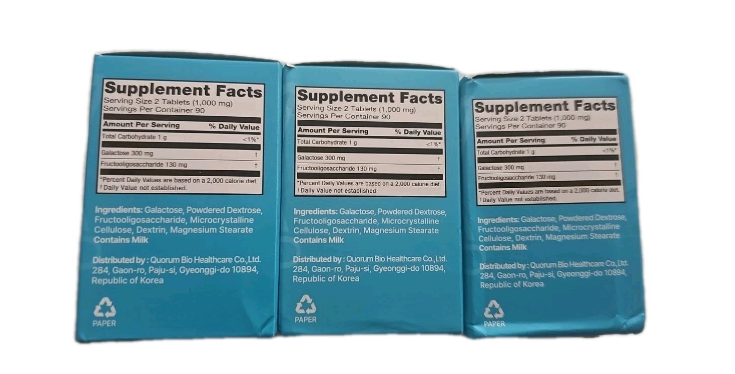 QSI-Lacto Original Prebiotic Supplement – 180 Tablets – New (3 Boxes)