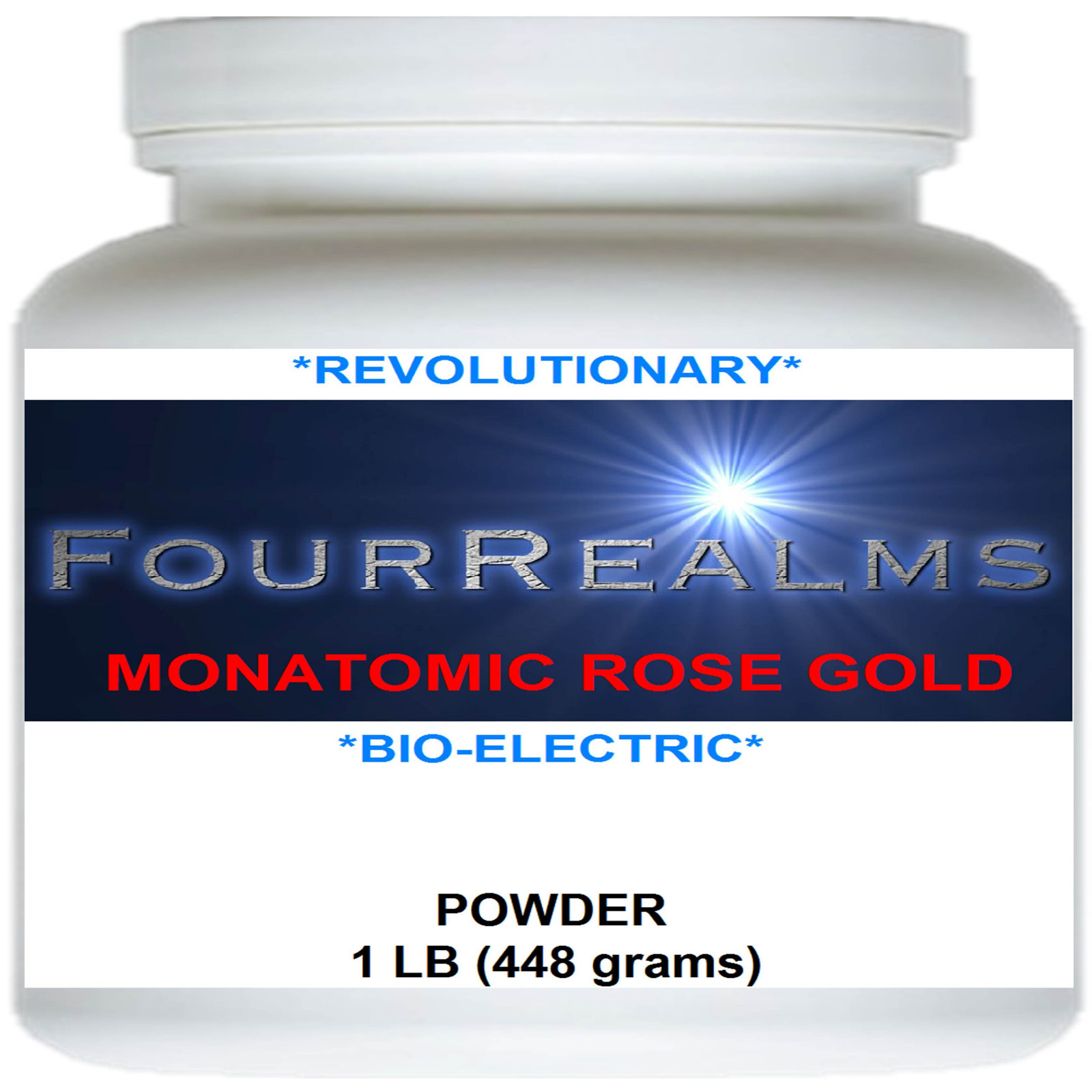 Monatomic Rose Gold, Our most POTENT Ormus Bio-Electric Powder 1 Lb (448 Grams)