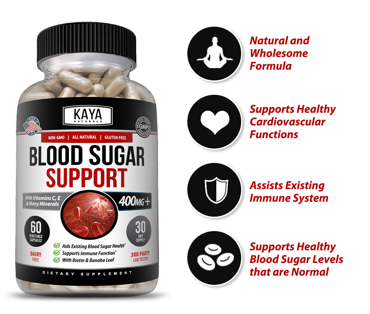 BLOOD SUGAR SUPPORT Alpha Lipoic Acid & Cinnamon 20 Herbs 120 Capsules