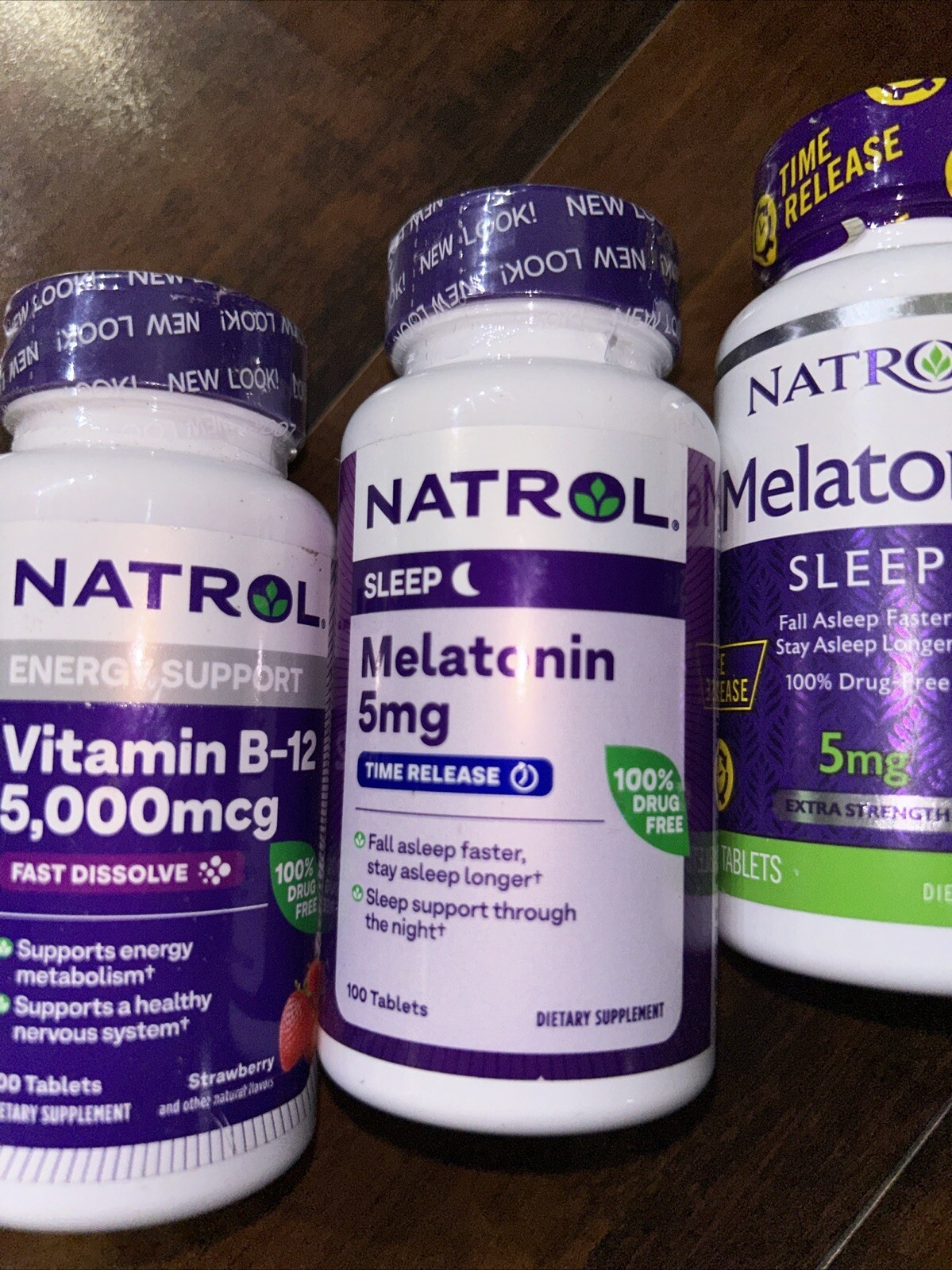 NATROL Melatonin 5 Bottles LARGE LOT See Pictures & Read Description 600 Tablets