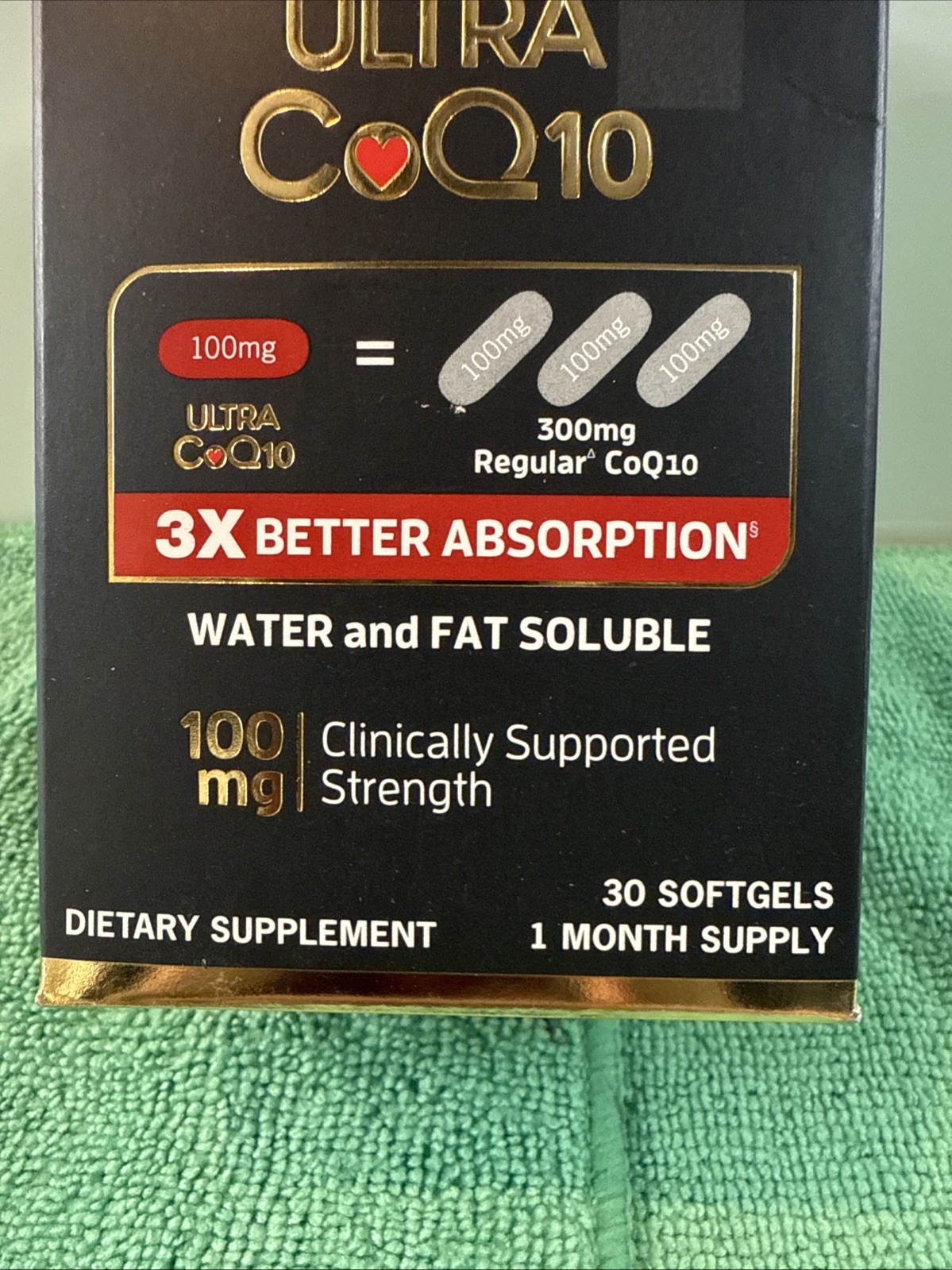 Qunol Ultra CoQ10 100mg Clinical Strength- 1 Month Supply- 30 Softgels 7/2027+