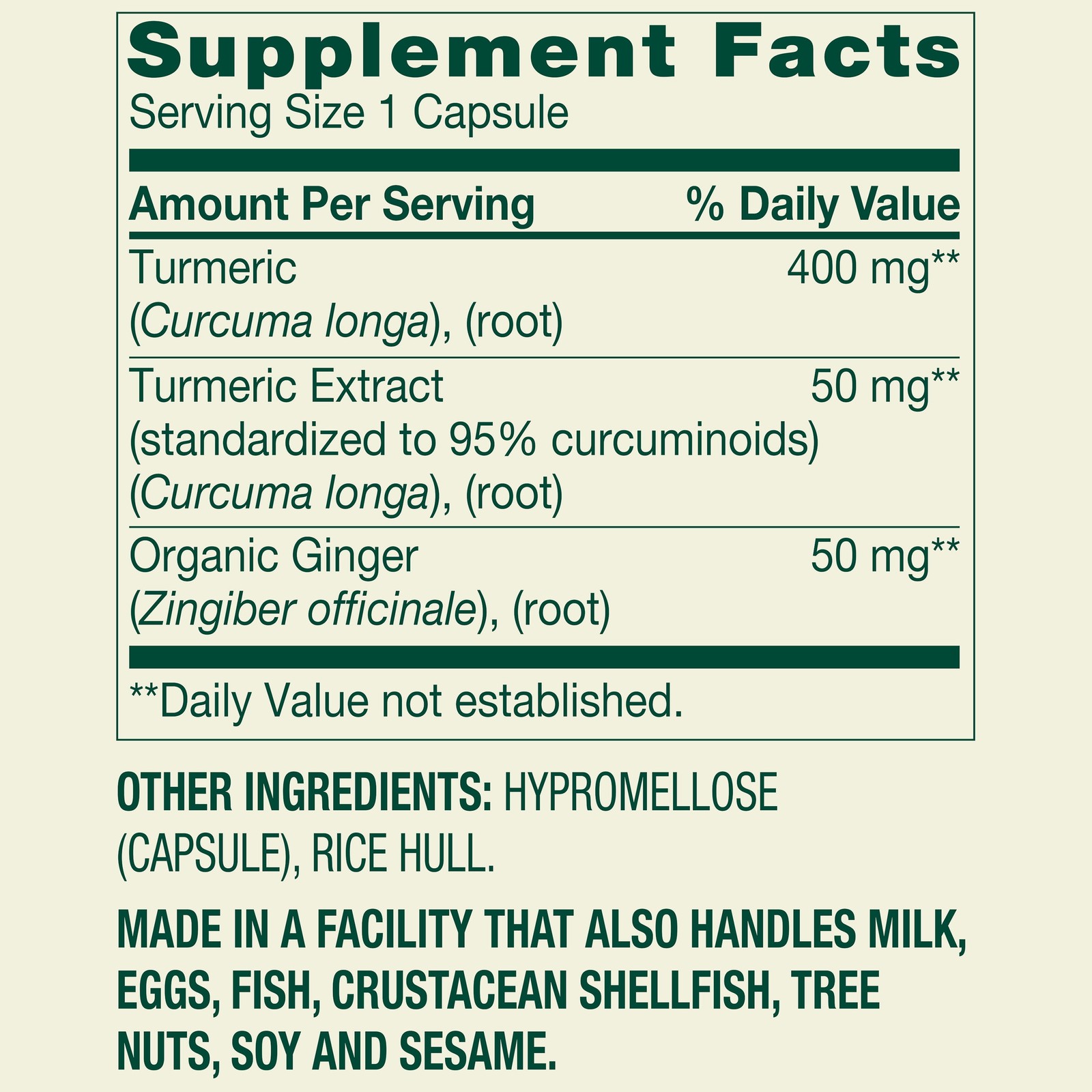 Turmeric Curcumin & Ginger Supplement – 3 Pack, 500mg, 180 Capsules