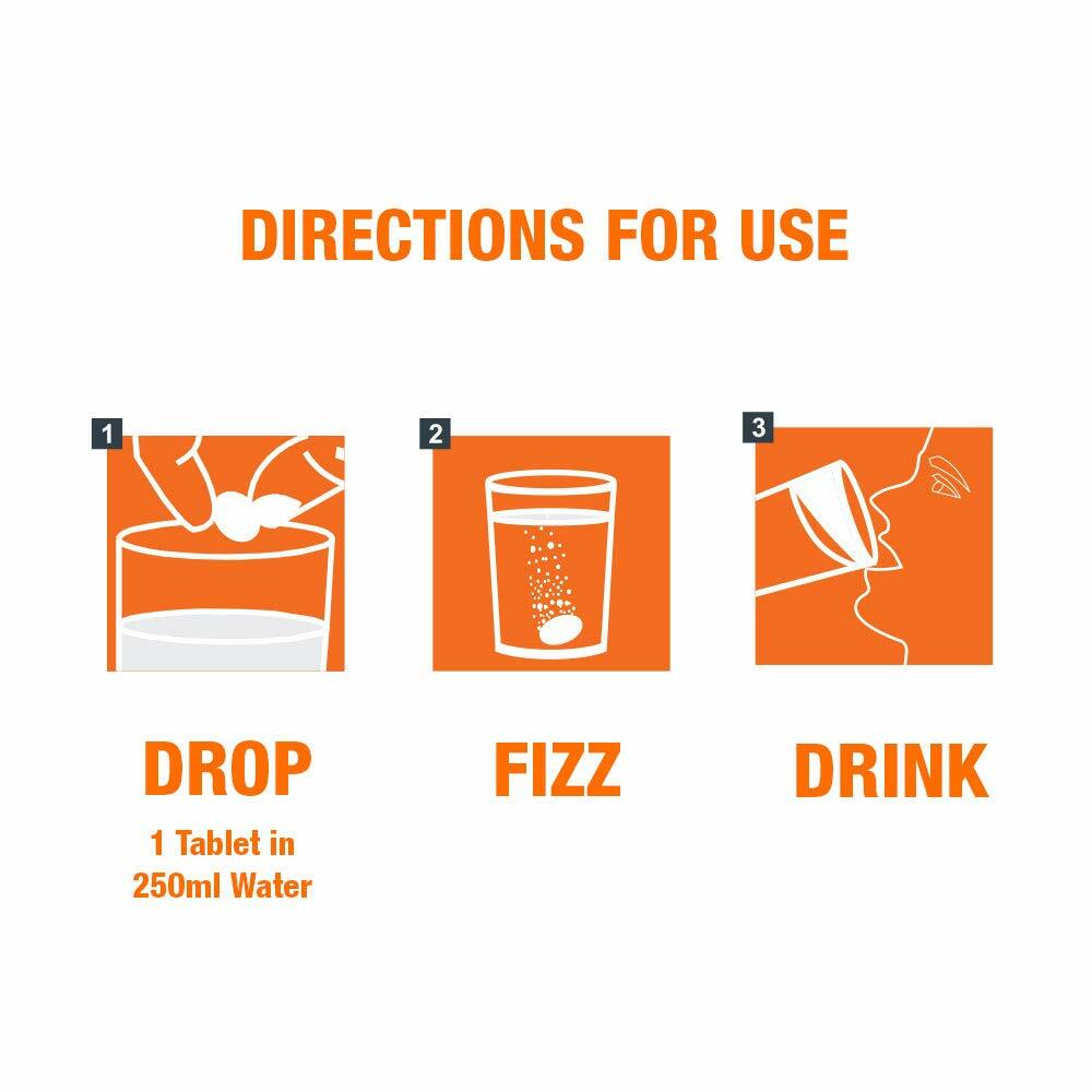 Vitamin C+ 100 Tablets FRESH Zinc Orange Flavored Effervescent Max Absorption