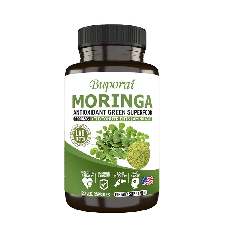 Moringa 120pcs,Energy Production, Supports Skin and Gut Health, Boosts Vitality