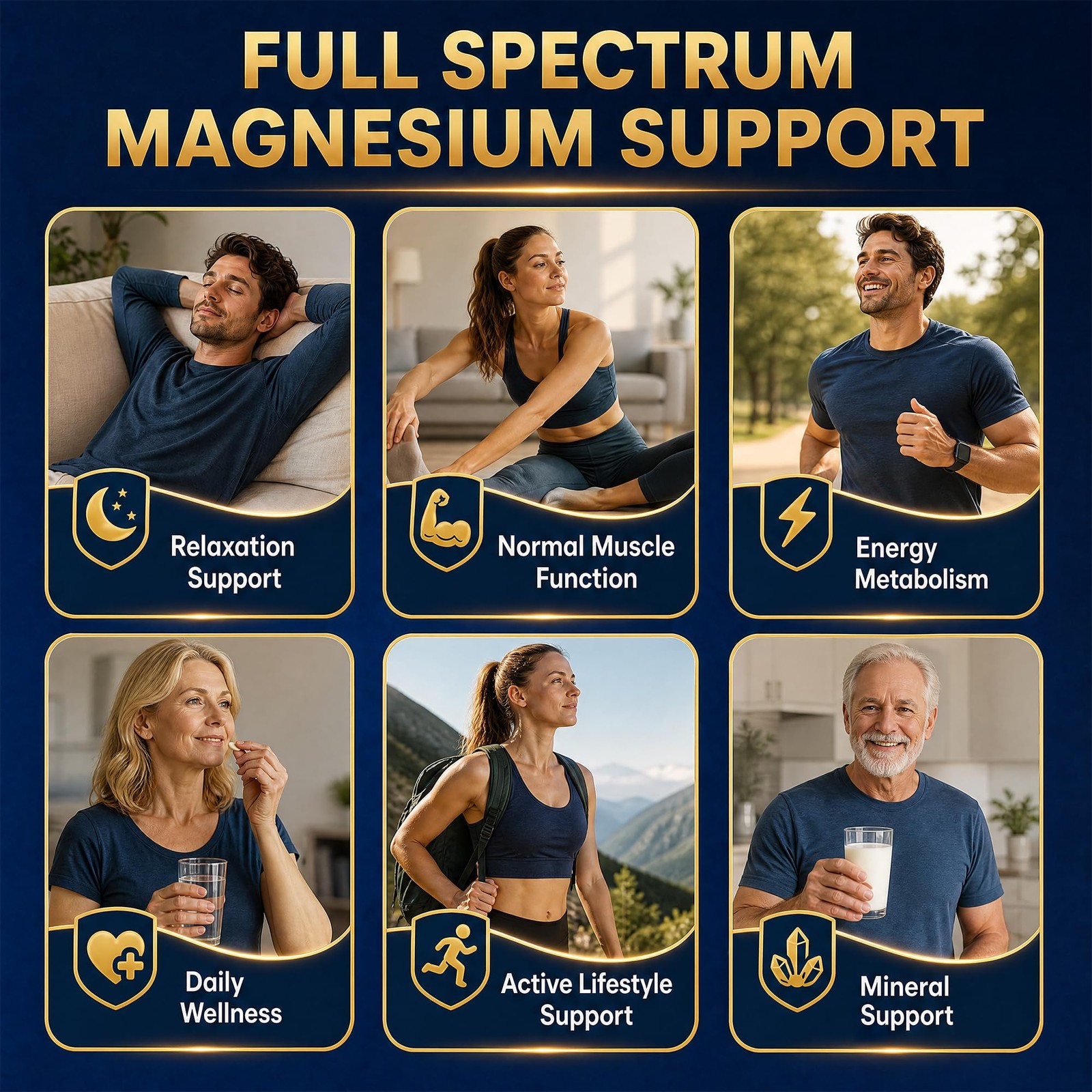 Magnesium Glycinate 500mg, 12-in-1 Complex, 120 120 Count (500 mg)