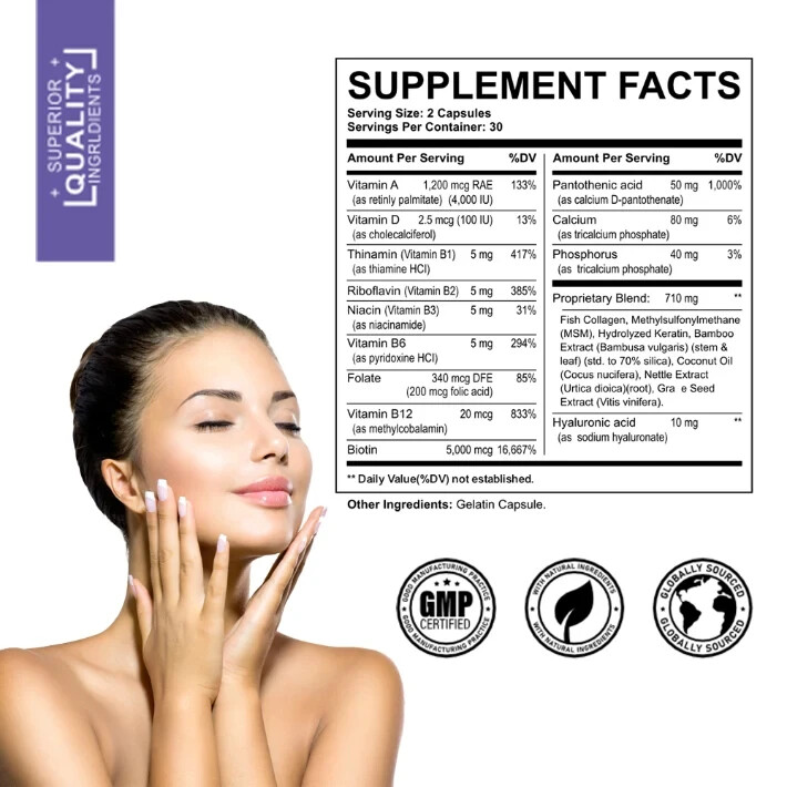 Unlock Radiant Hair and Glowing Skin with Biotin Capsules – 15,000 MCG