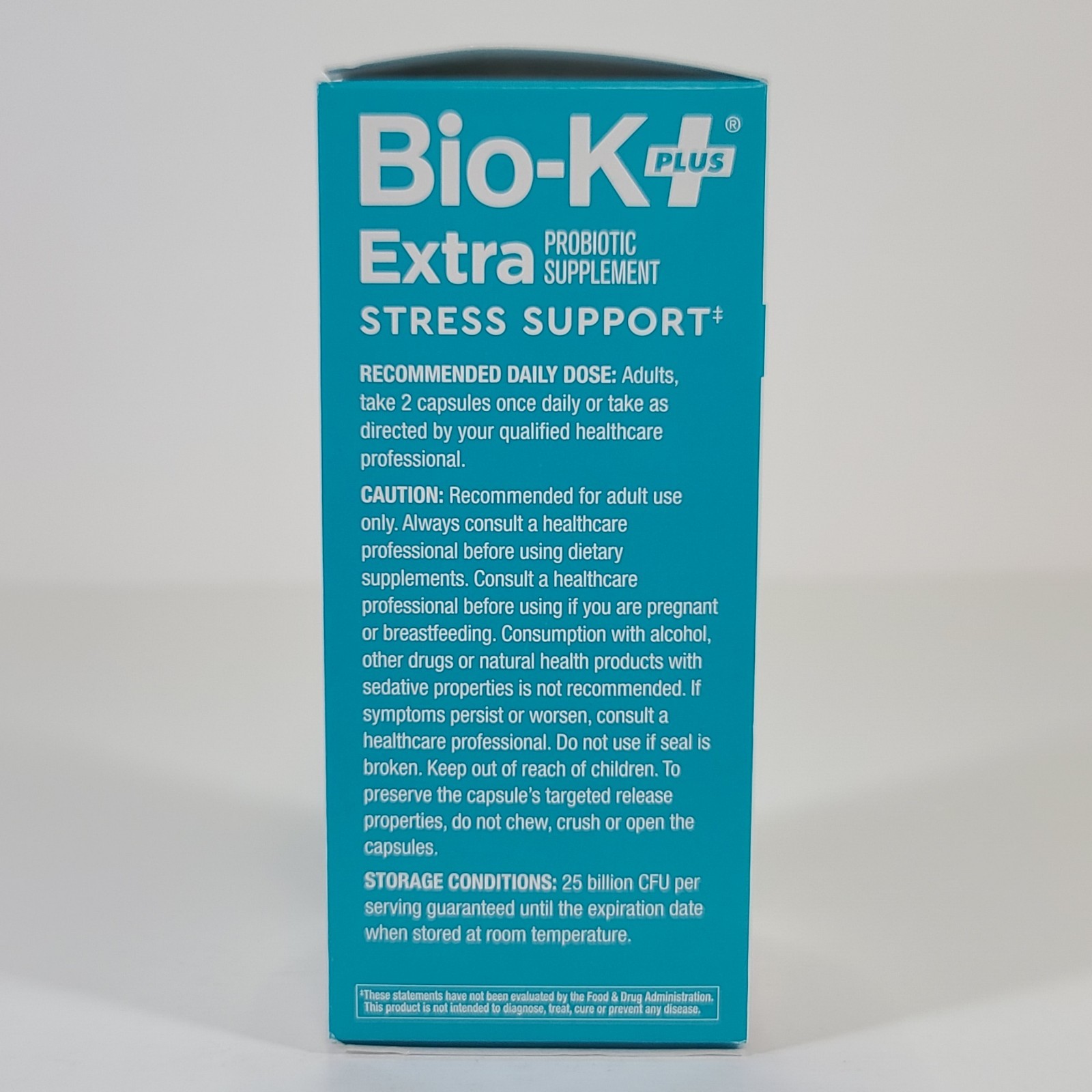 Bio-K+ Plus Extra Stress Support Probiotic Supplement Vegan 60 Capsules 01/2026