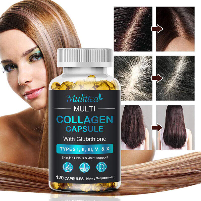 Collagen Vitamin Capsules for Hair, Skin, and Nails, Premium Collagen Supplement