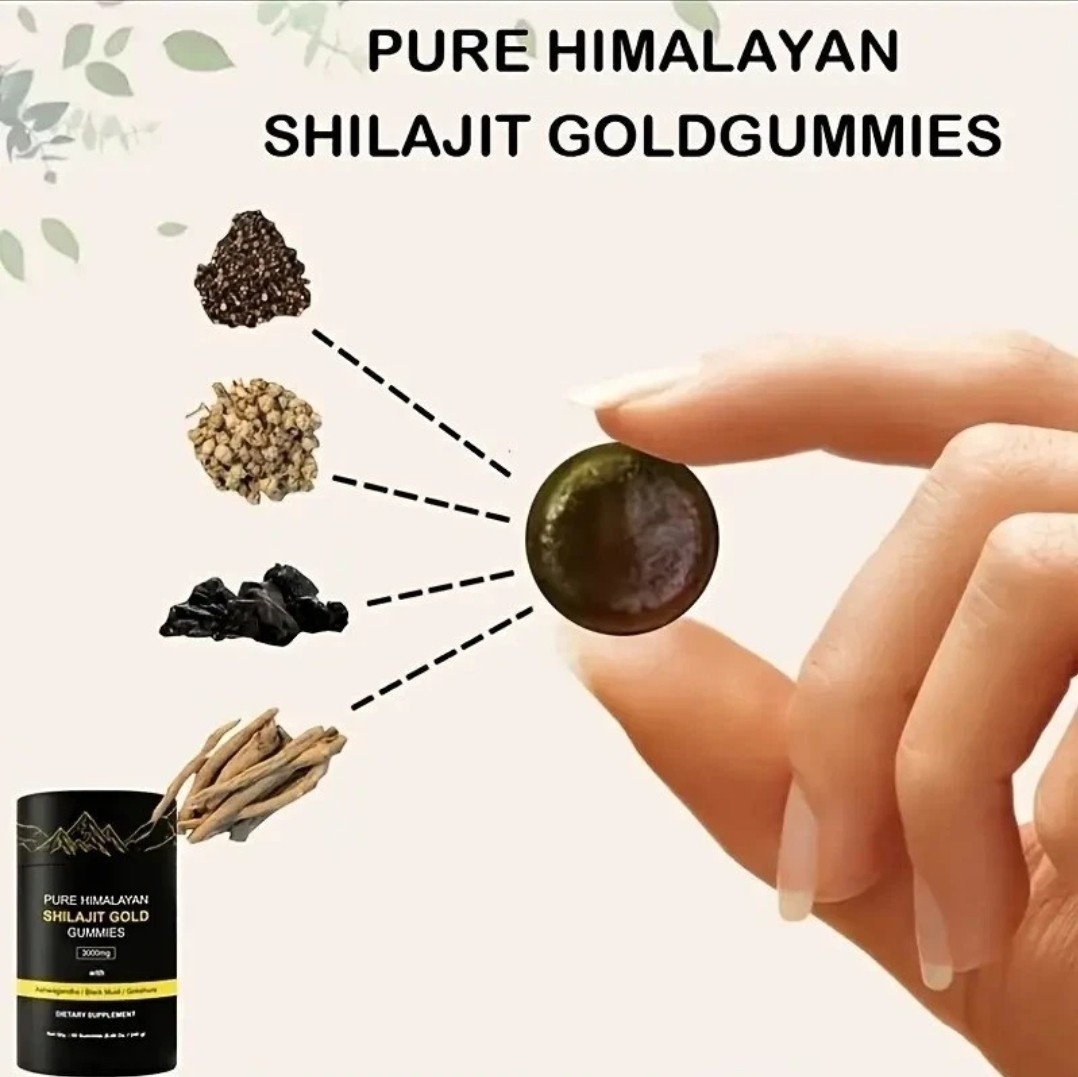 Pure Himalayan Shilajit Gummies 3000mg Energy, Testosterone & Immunity Boost 2PK