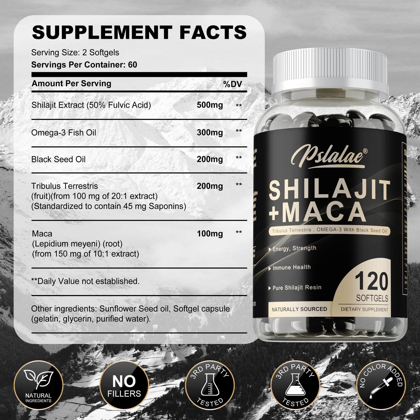 Shilajit + Maca – Enhance Energy & Endurance, Improve Concentration, Immunity