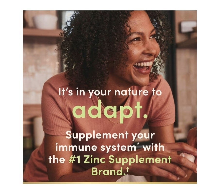 2 PACK Nature’s Bounty Zinc Supports Immune Health 50mg 100 ct Caplets, PK OF 2