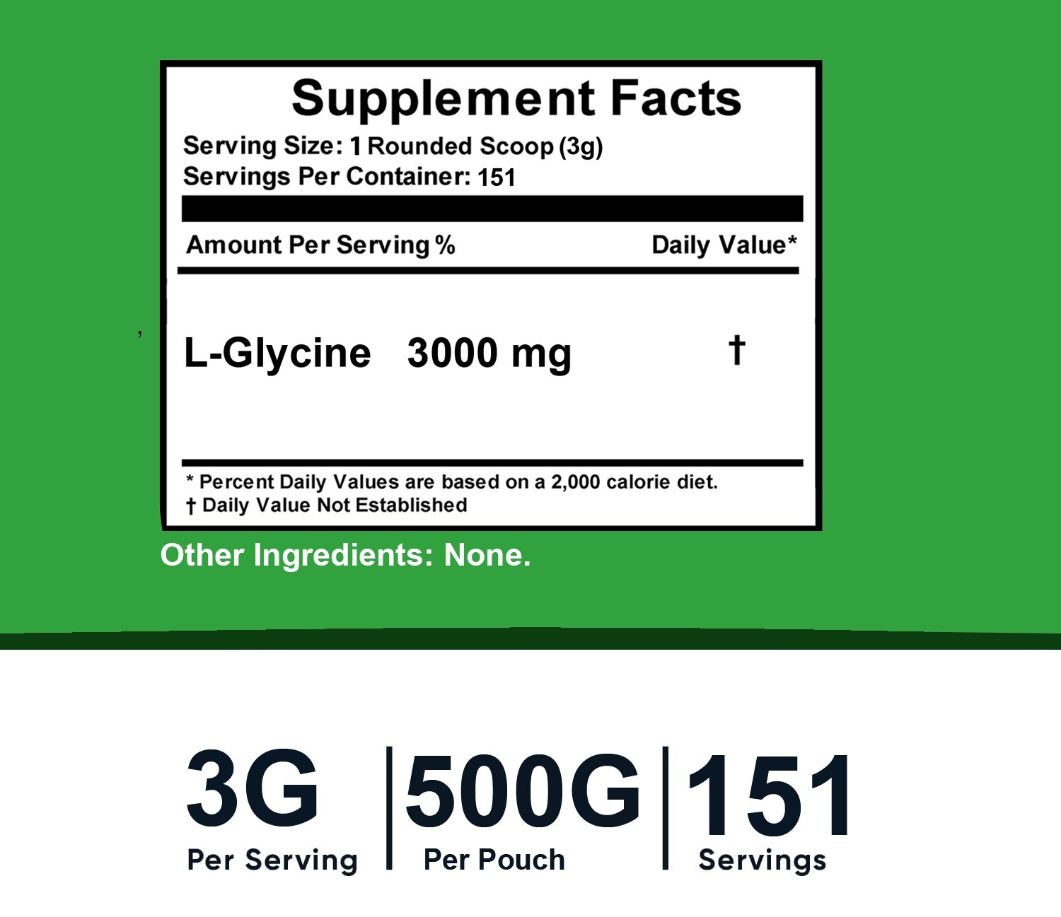 2 PACKS Glycine Pure Powder 1lb (500 grams)- Non-GMO, Gluten Free