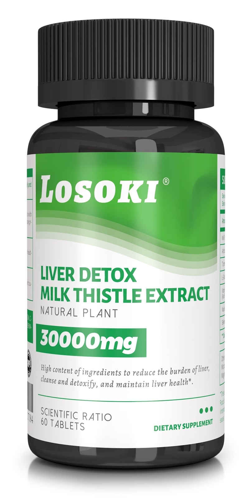 Losoki Liver Support Supplement with Milk Thistle Silymarin Artichoke Extract…