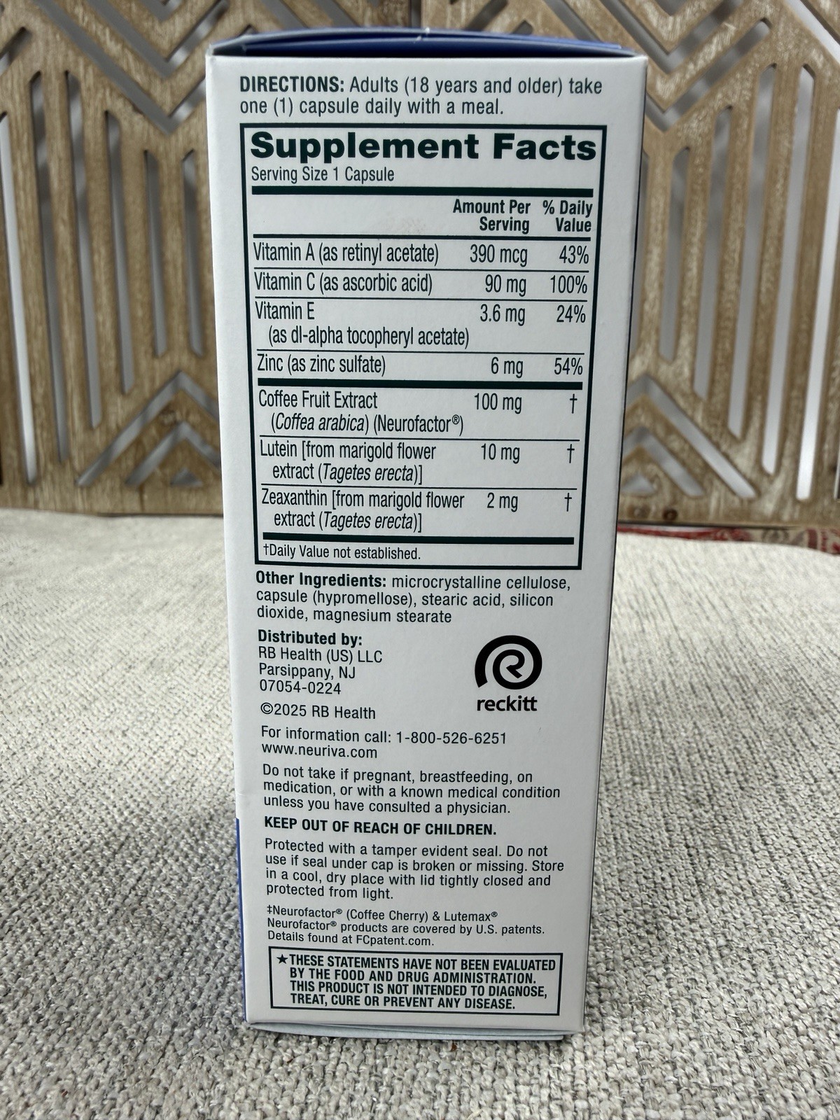 Schiff Neuriva Brain Performance + Eye Supplement 30 Capsules Exp: 11/27