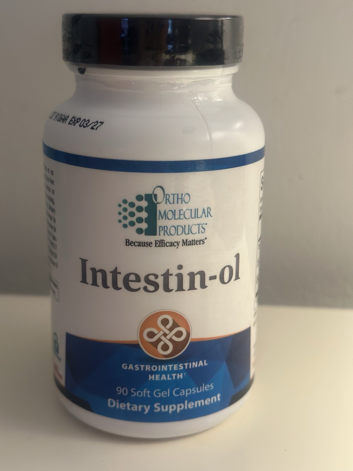 Intestin-ol Capsules by Ortho Molecular Products 90 Count, Exp 03/27