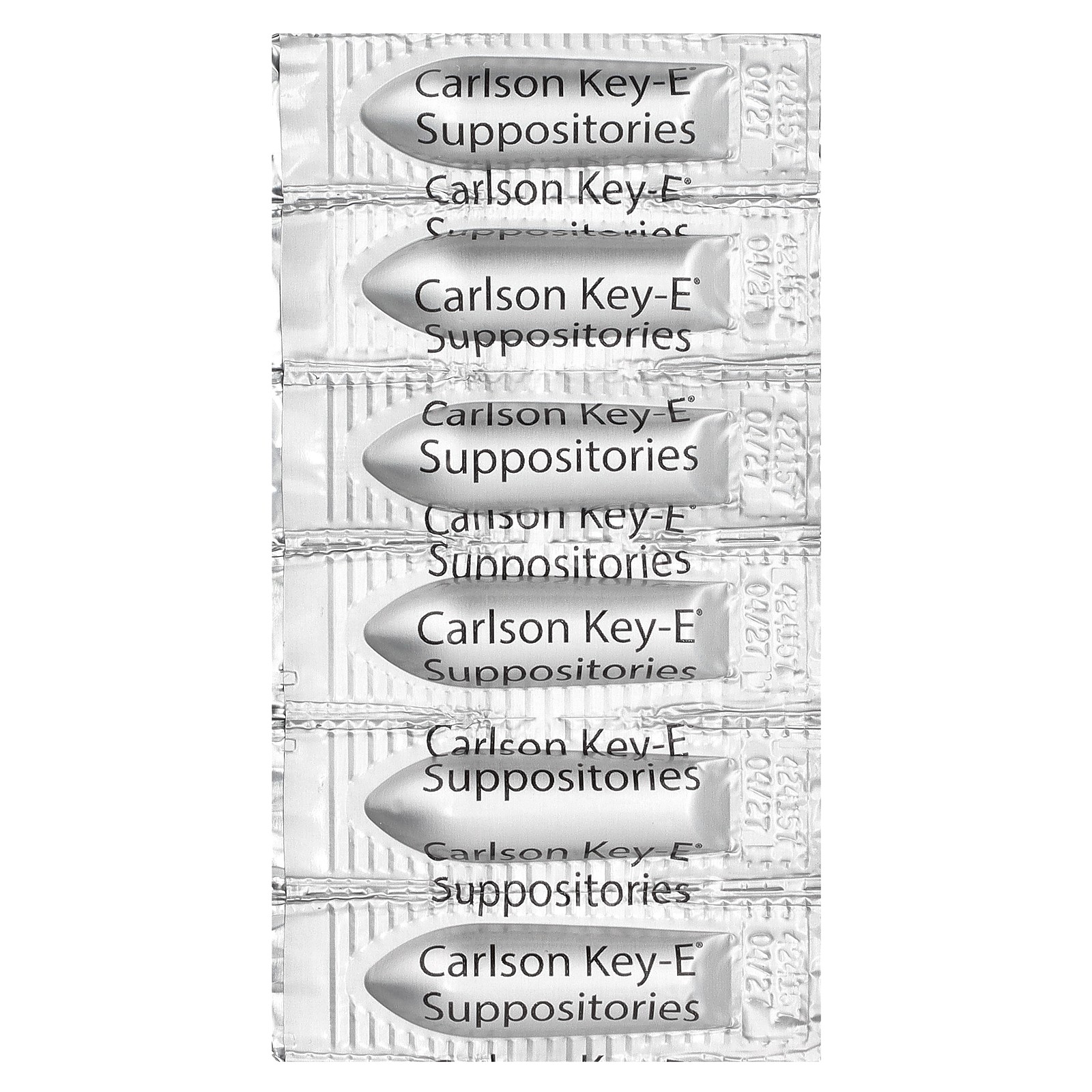 Carlson Labs Key E Suppositories 24 Soothing Inserts All-Natural