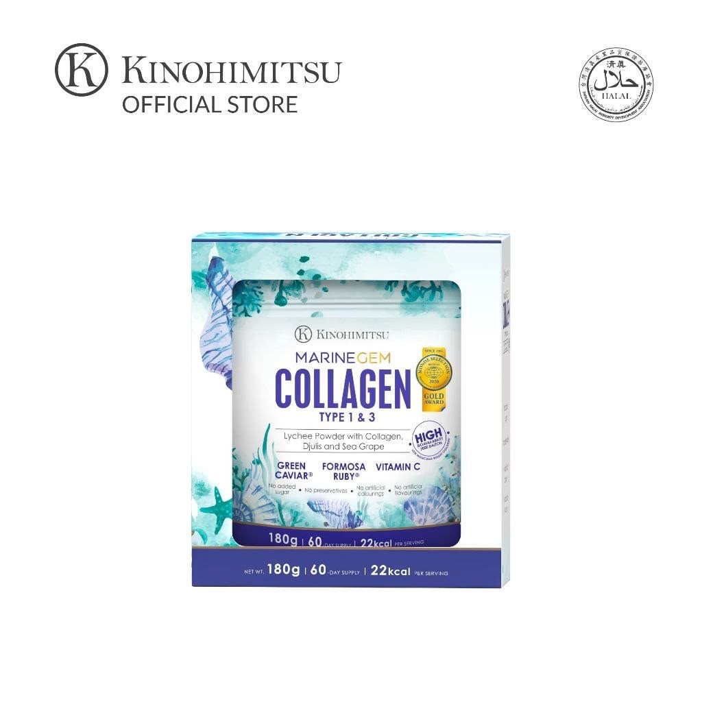 KINOHIMITSU Marine Gem 180g Marine Collagen Powder Vitamin C Original