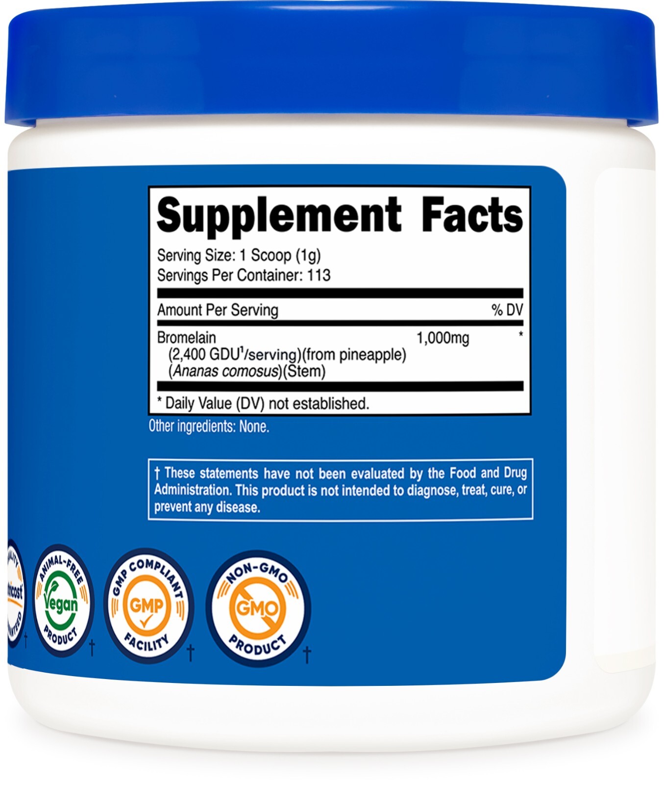 Nutricost Bromelain Powder 4 oz – Bromelain (2400 GDU/g), Non-GMO, Gluten Free