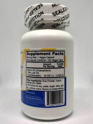 Optimal D3 | Vitamin D3 50000 IU | 120 Capsules | Exp. 01/2025 FREE SHIPPING