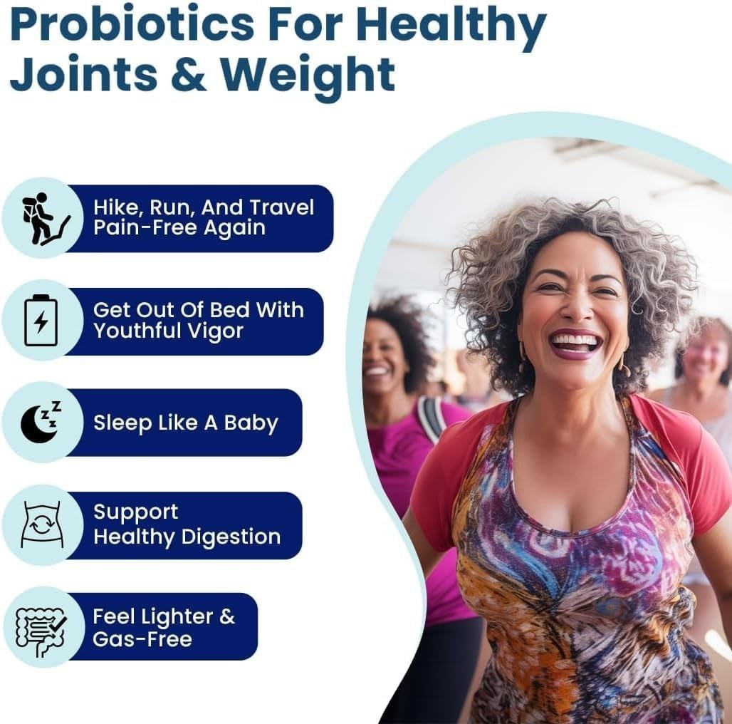 (2 Pack) 60 CT Women Probiotic Blend Formula with Curcumin for Digestion Health