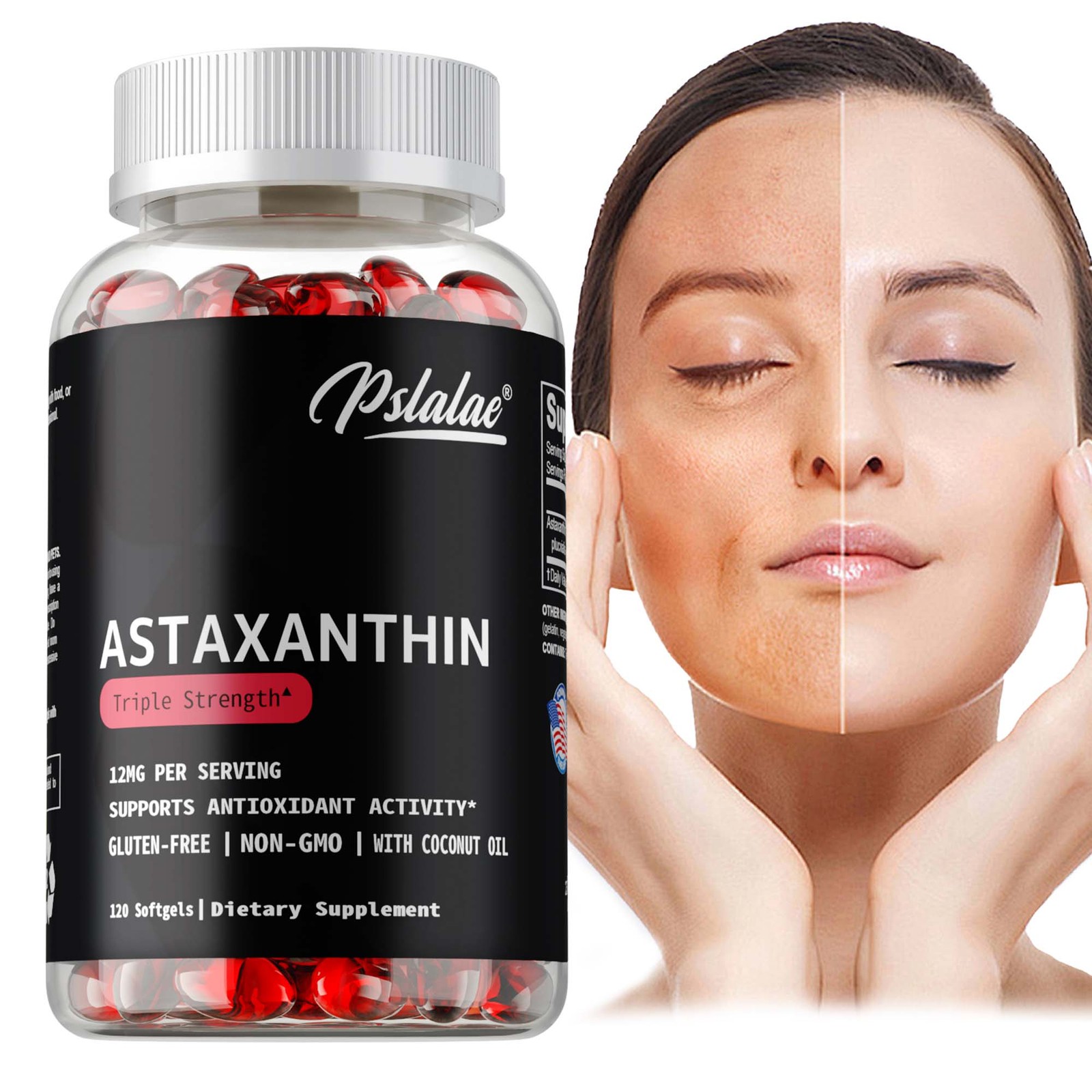 Astaxanthin 12mg – Supports Skin, Eye, Joint and Heart Health, Enhance Immunity
