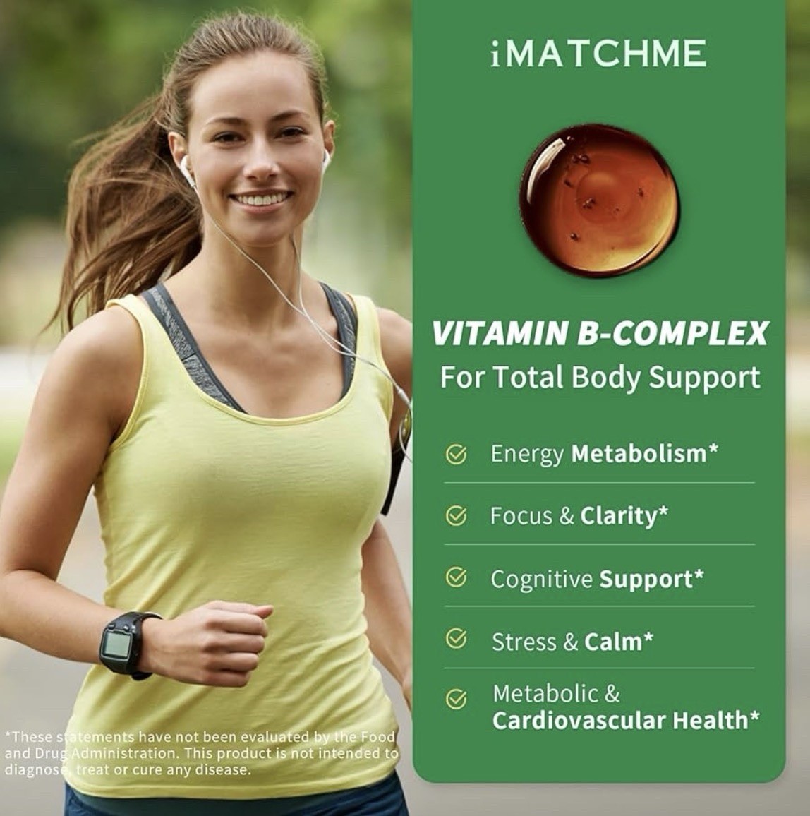 iMATCHME Methylated B-Complex Drops w/ Ashwagandha, Mango 2 fl oz