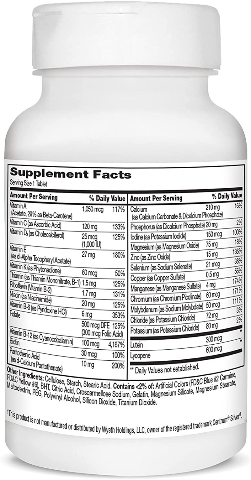 Sentry Senior Men 50Plus Tablets, White Unscented 100 Count