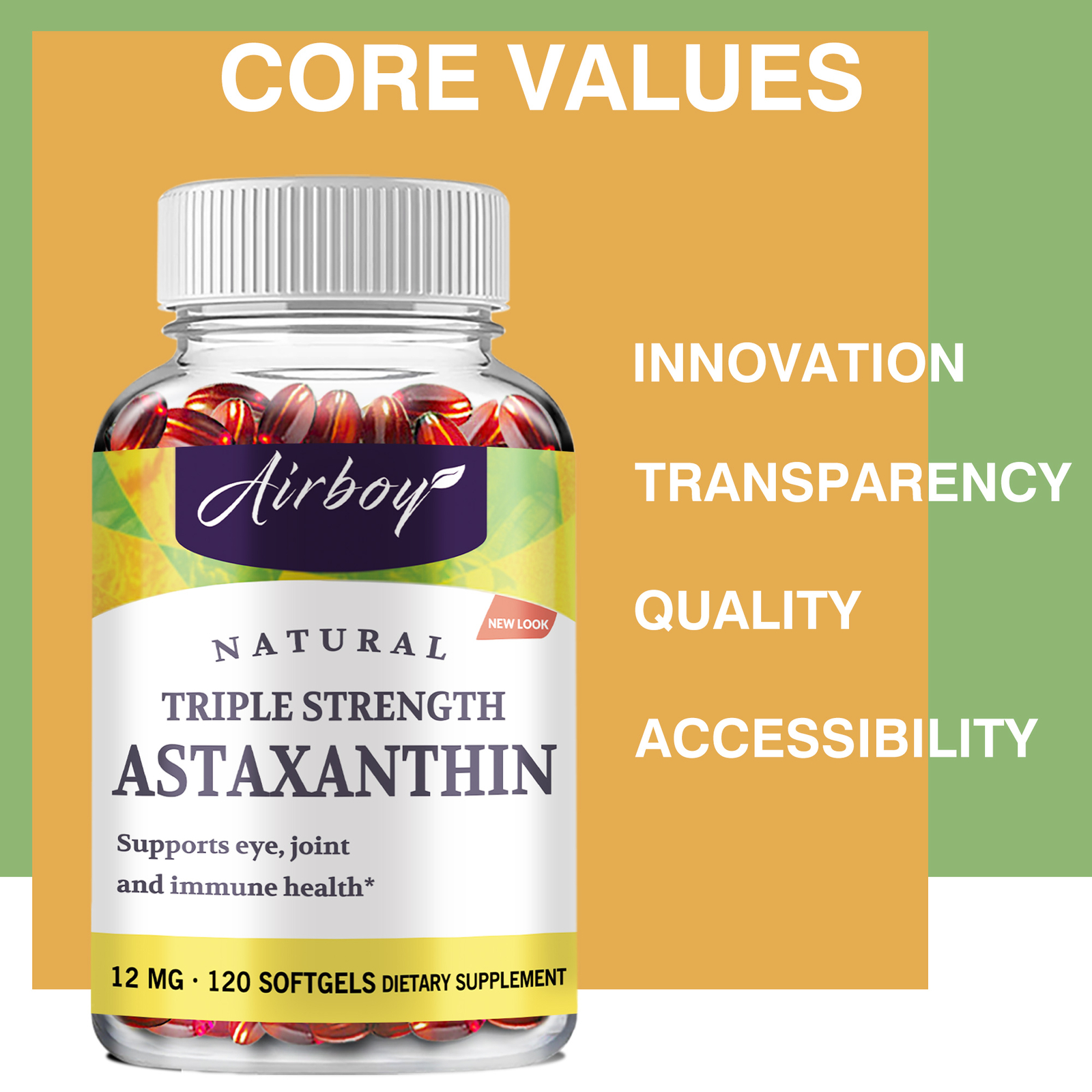120pcs Astaxanthin – Eye, Joint, Heart and Cardiovascular Health, Lutein