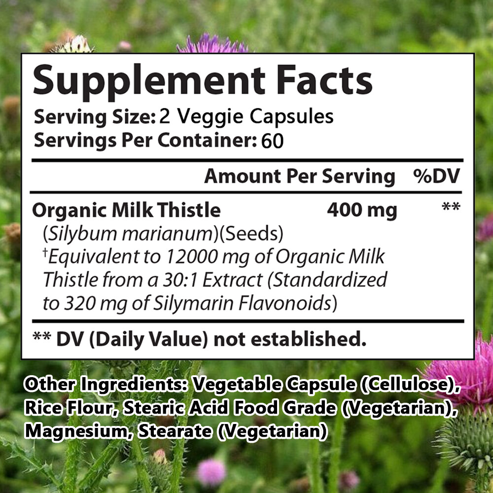 Liver Cleanse Repair Capsules Detox Cleanser with Organic Milk Thistle 12000mg