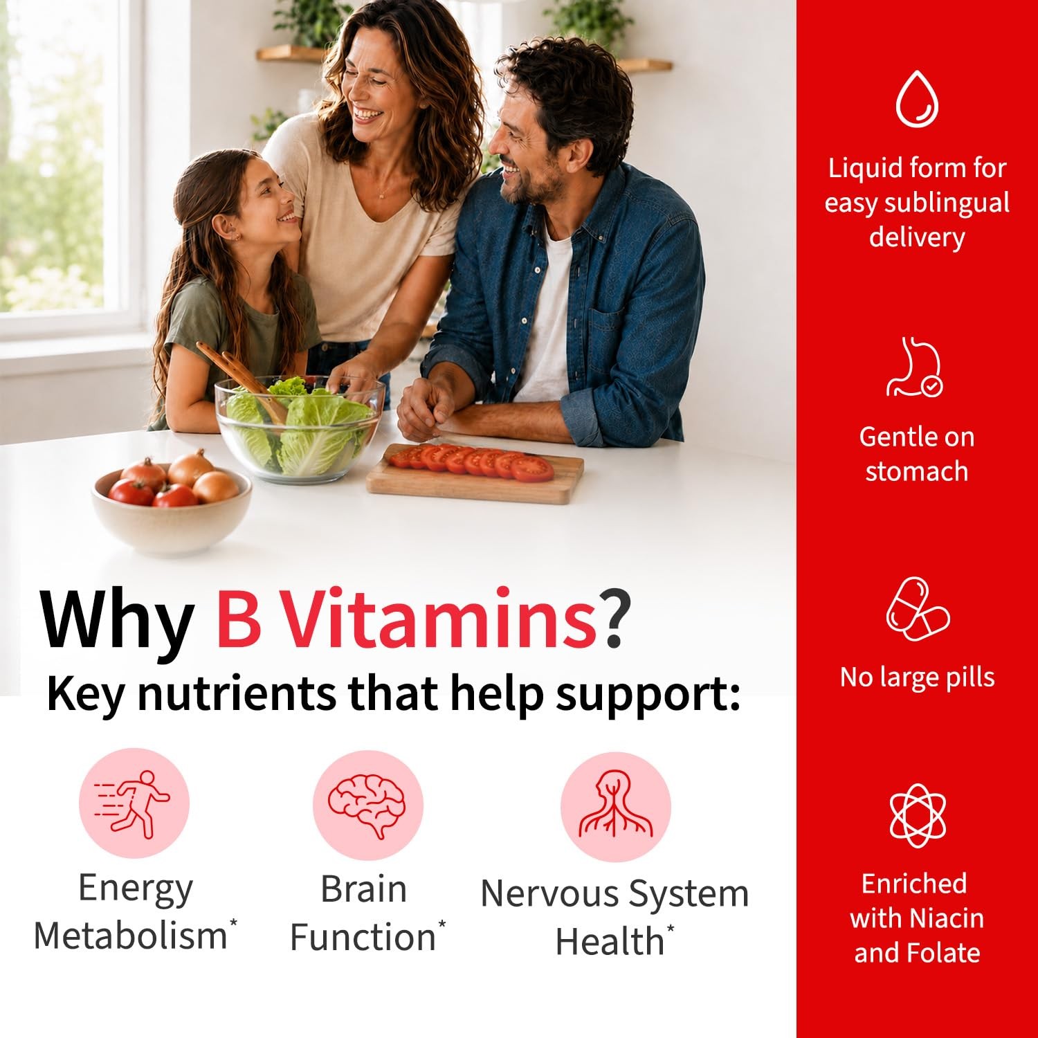 Vitamin B12 Liquid Drops 2 Fl Oz Sublingual B12 Supplement Raspberry Flavor B6