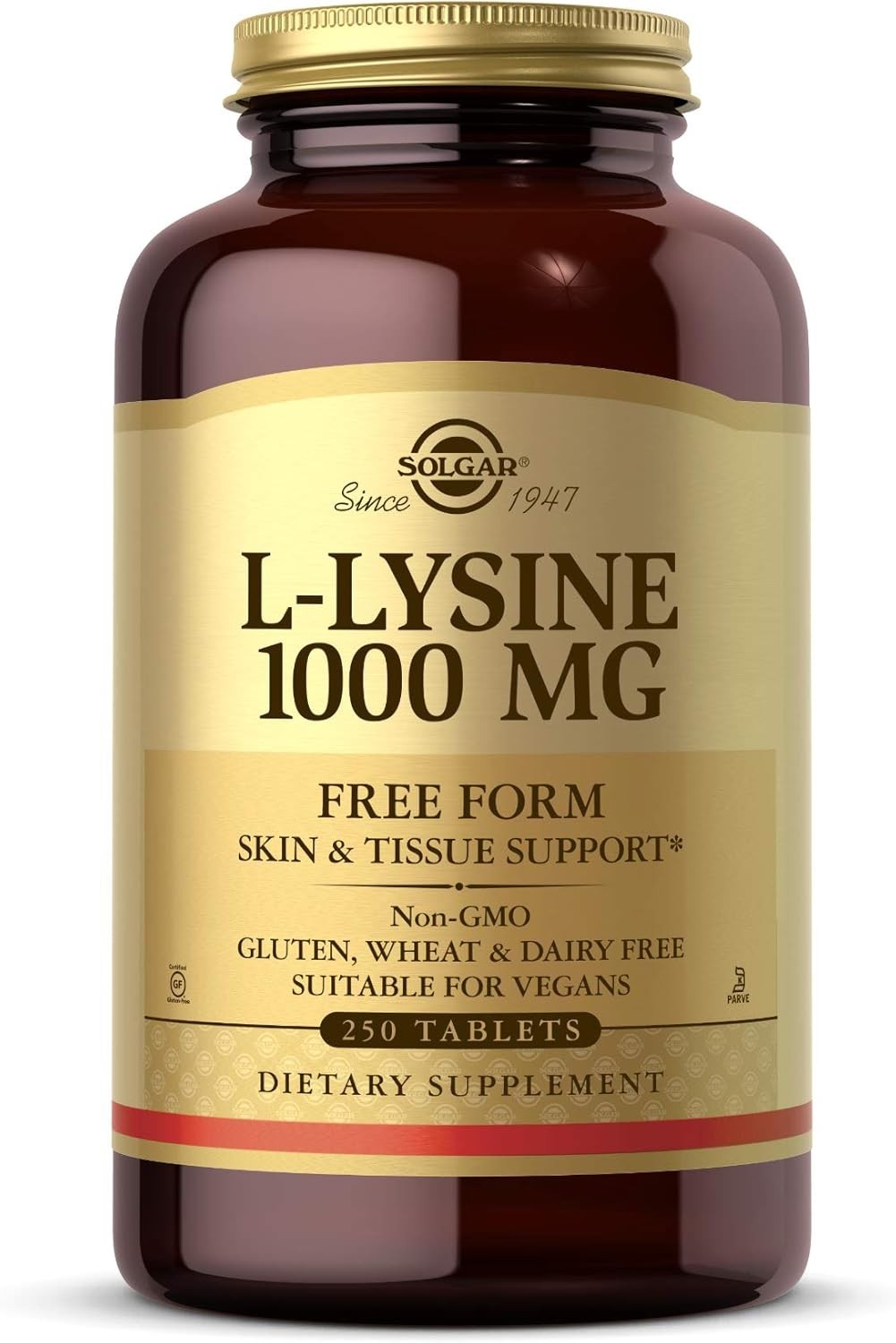 Solgar L-Lysine 1000 mg, 250 Tablets