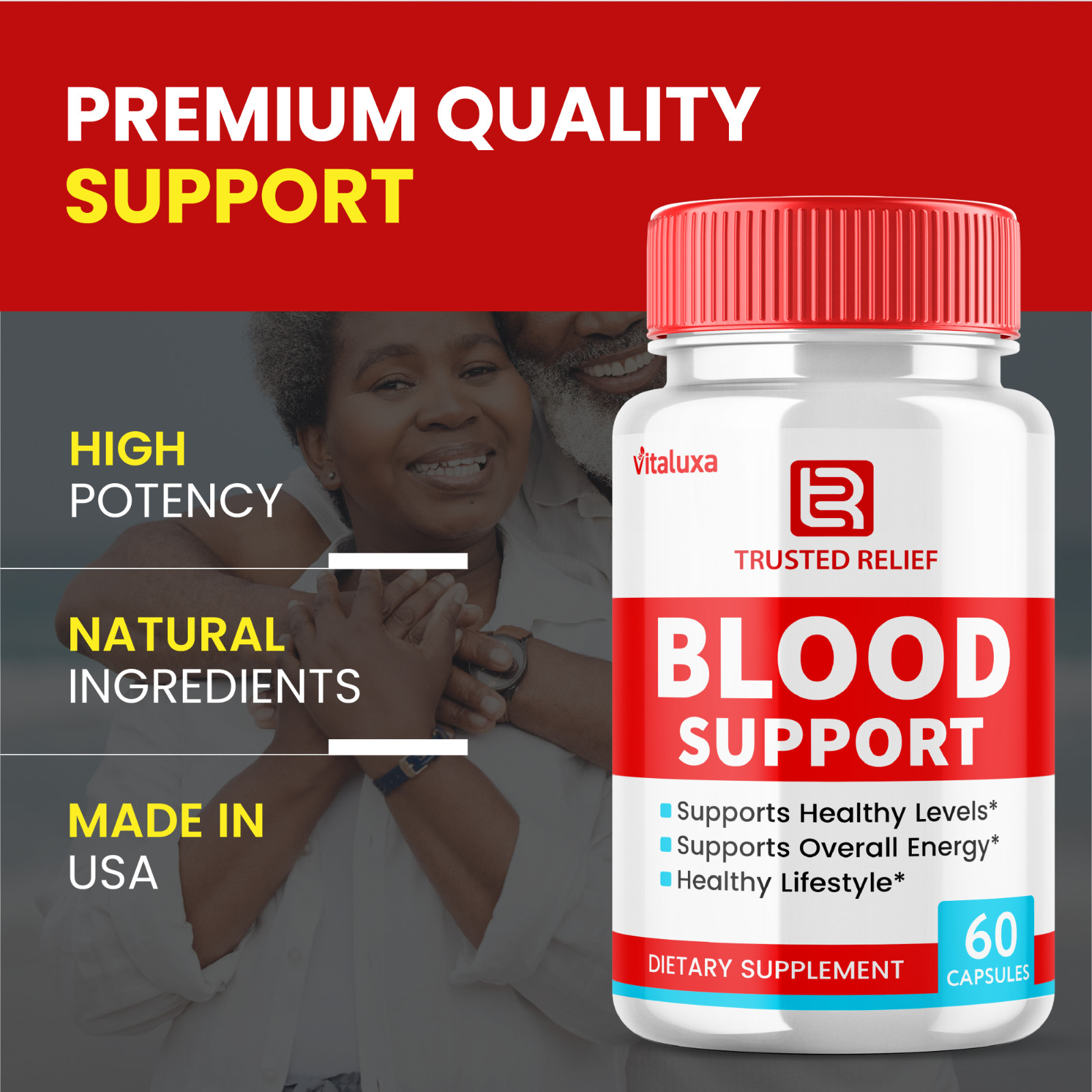 (5 Pack) TrustedRelief Blood Support Pills for Managing Sugar (300 Capsules)