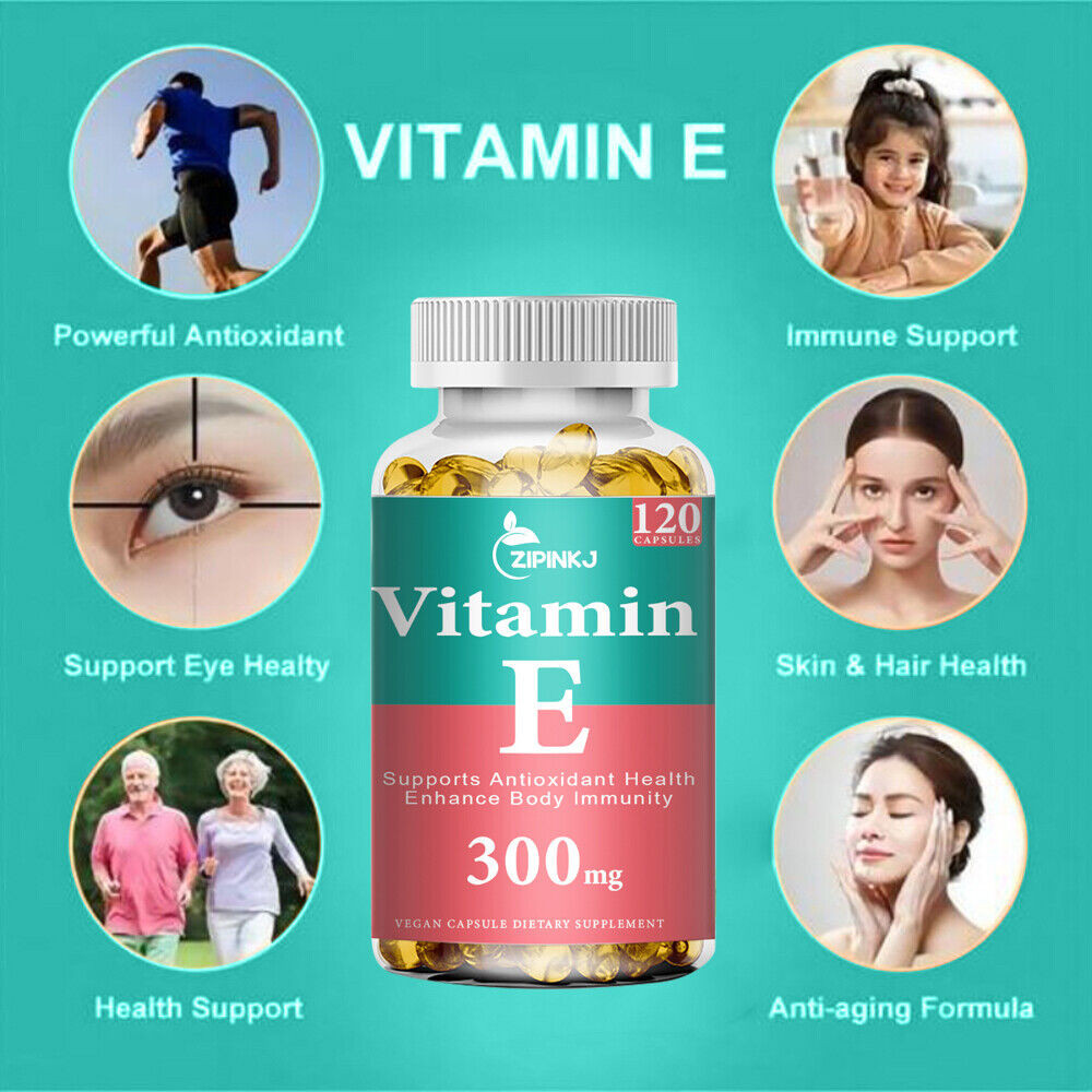 2Pack Vitamin E Softgels 800IU Supplements, Natural Antioxidant & Immune Support