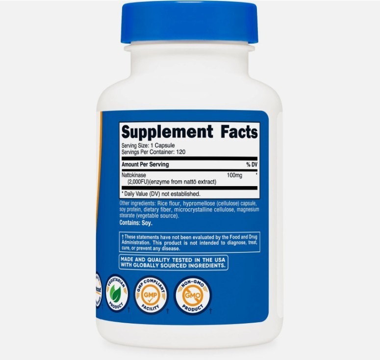 Nutricost Nattokinase 2,000FU, 120 Capsules – Gluten Free, Non-GMO, Vegetarian