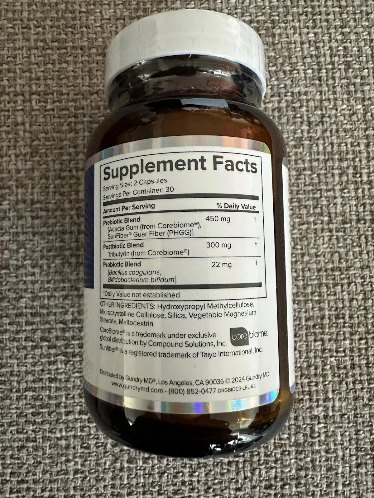 2 PACK Gundry MD Bio Complete 3 Supplement 60 Caps Optimal Gut Health MFG 11/24