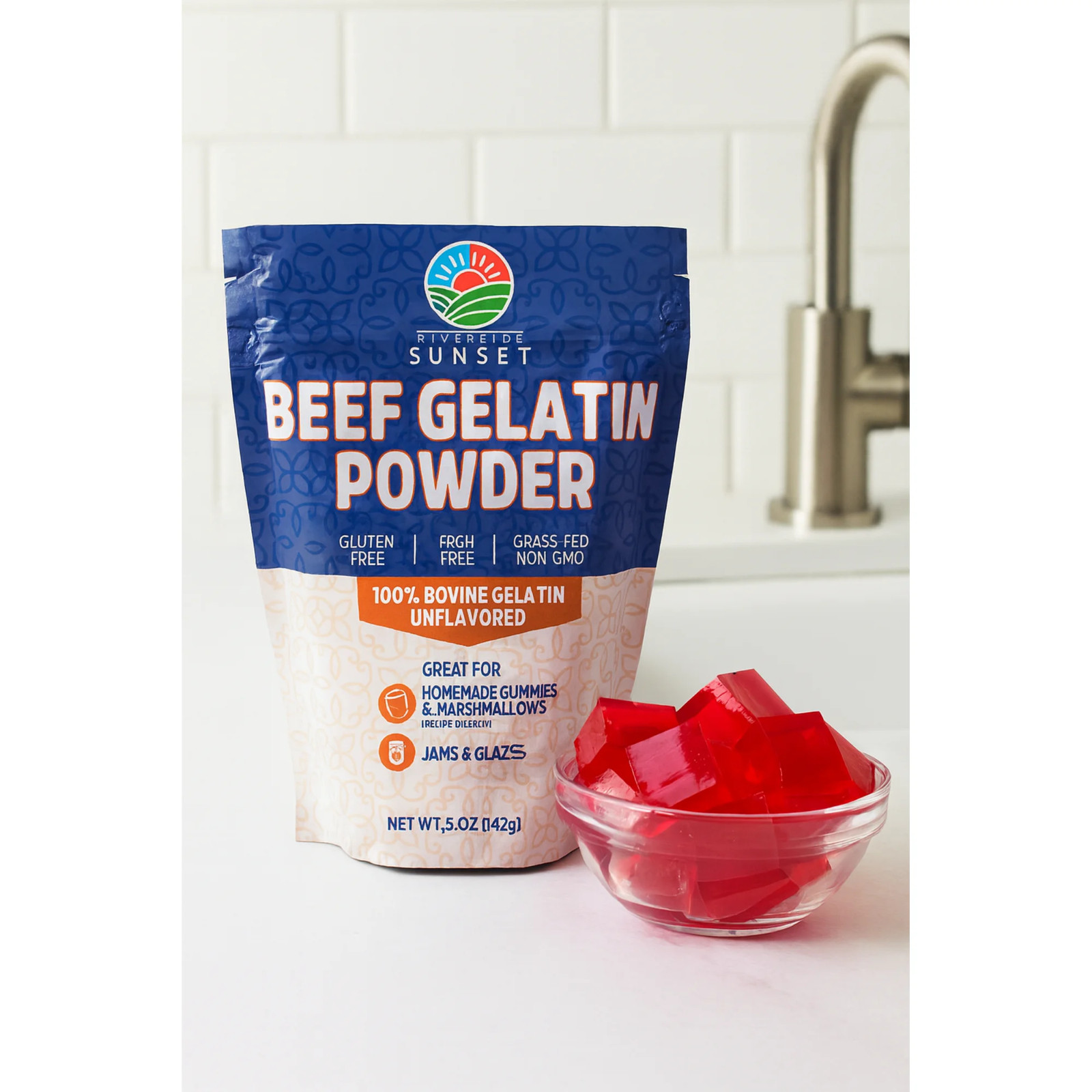 Unflavored Beef Gelatin Powder 5 oz (142g) Protein Collagen Baking Supplement