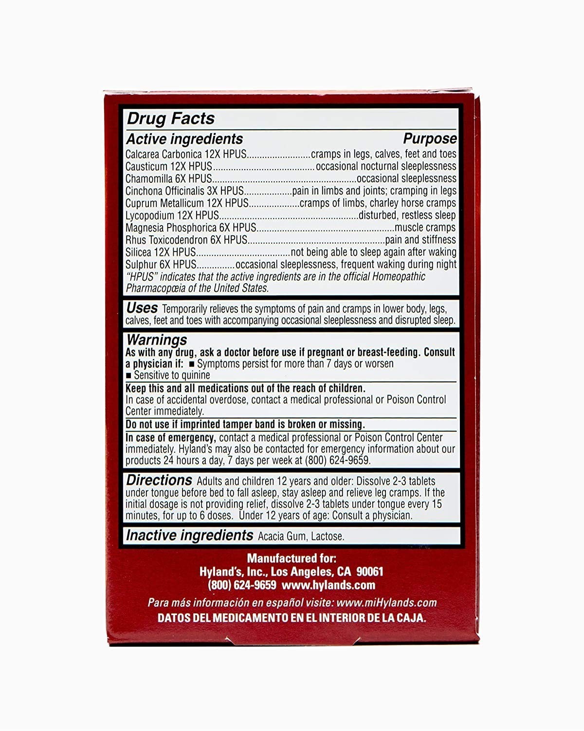 Leg Cramps PM Tablets – 50 Count (Pack of 2) – Fast Relief for Nighttime Cramps