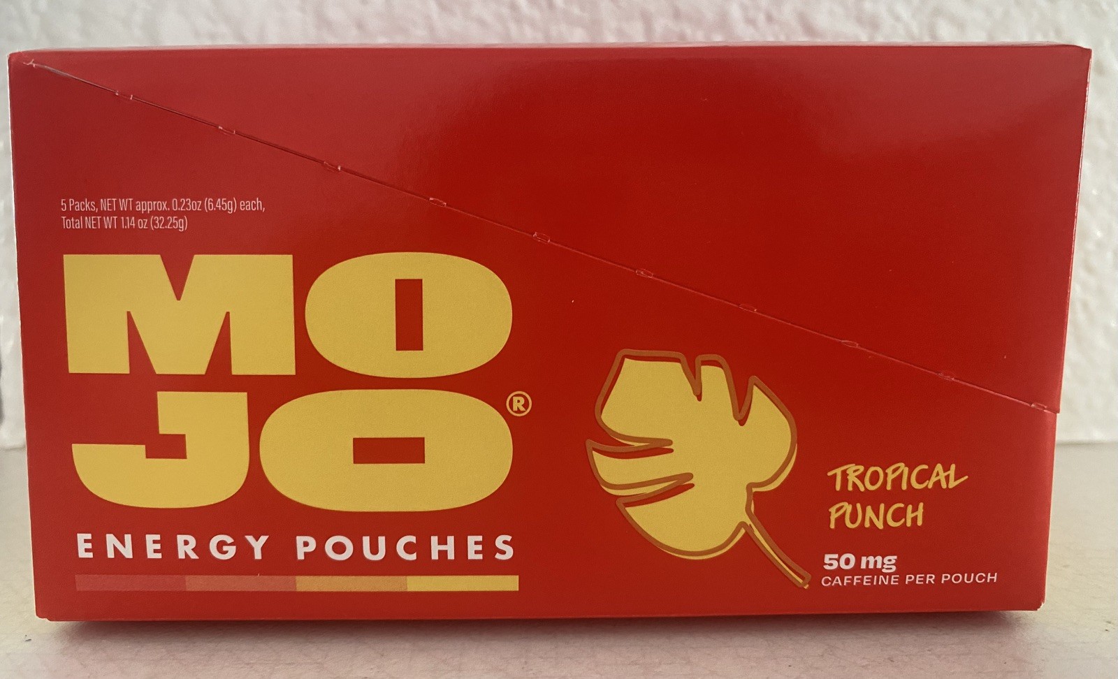NEW MOJO Energy Boost, Tropical Punch Flavor, 50 mg/Caffeine Pouch, 75 Pouches