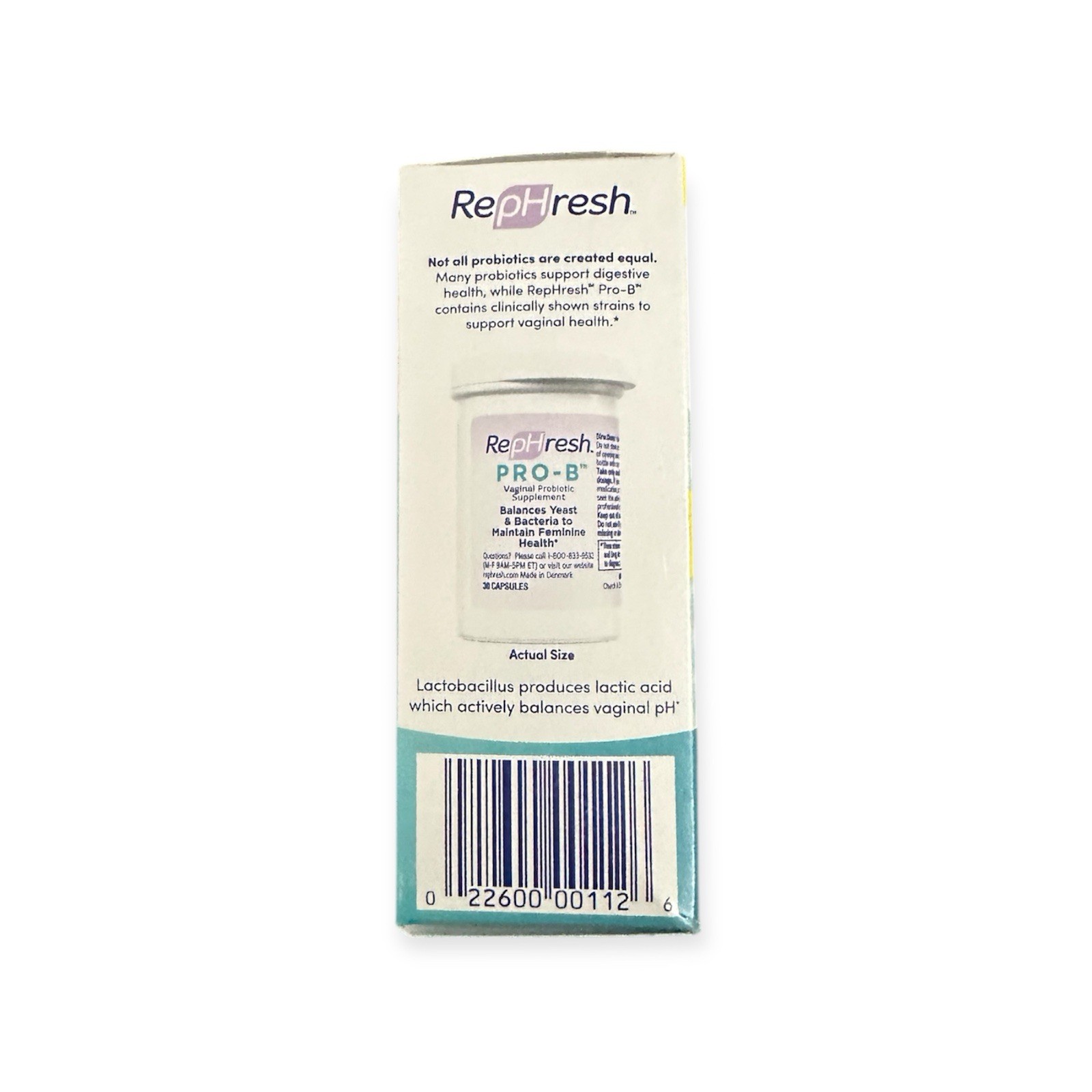 Rephresh Pro B Probiotic Feminine Supplement 30 Capsules Exp 08/2026+
