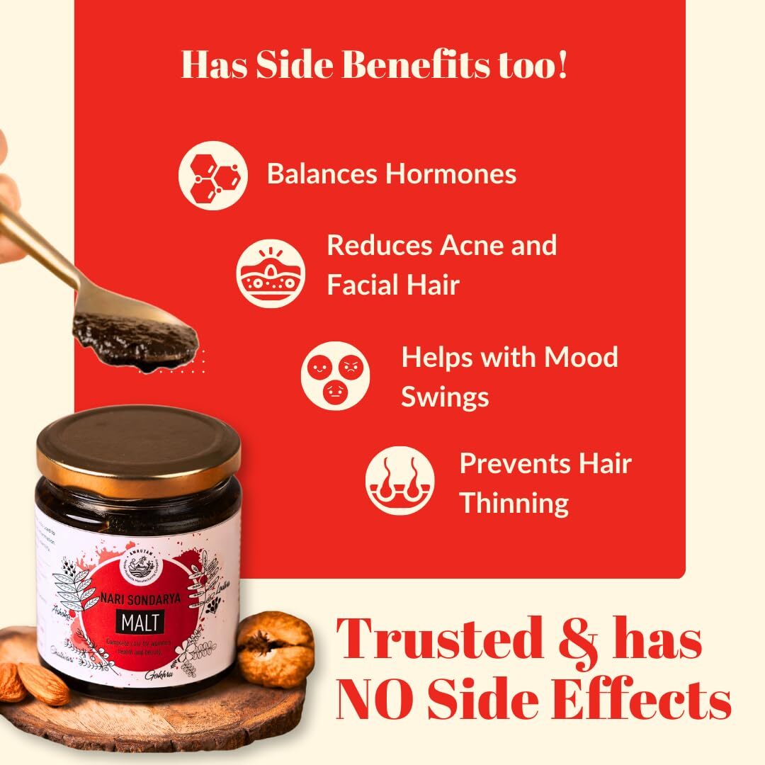 AMRUTAM Nari Sondarya Malt | Hormone Balance PCOS, PCOD, Period Pain